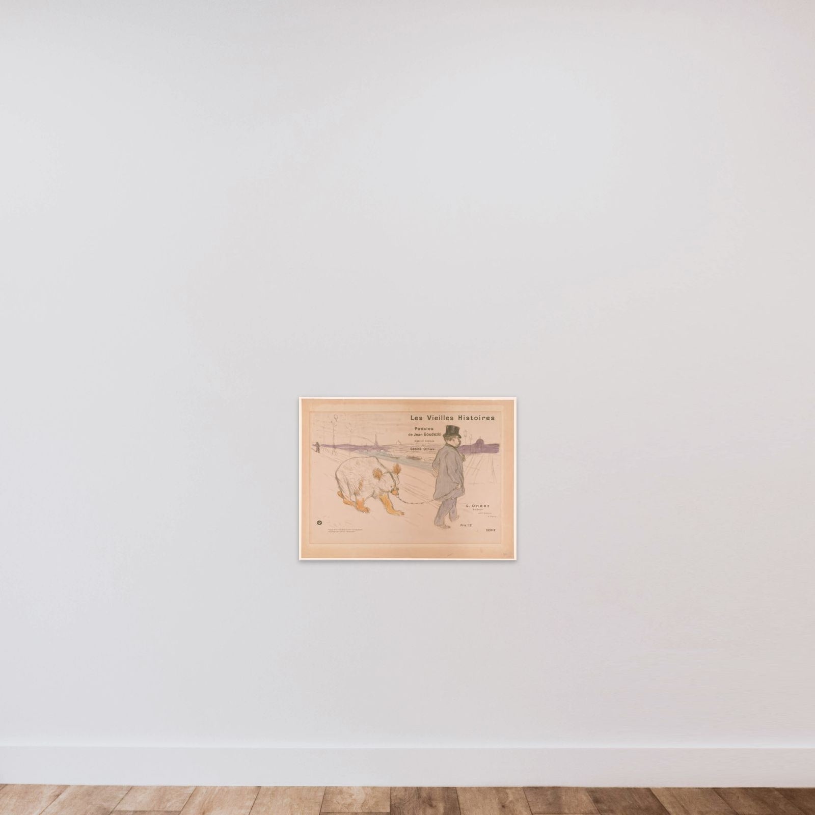 Cover Design for "Les Vieilles Histoires" unframed — shown to scale