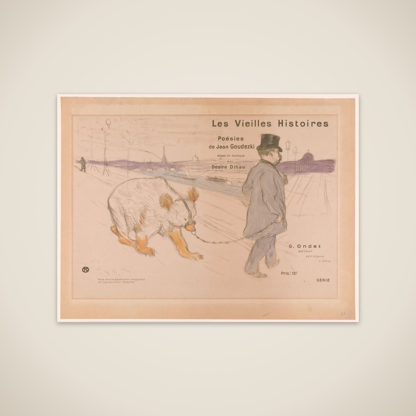 Cover Design for "Les Vieilles Histoires" unframed print