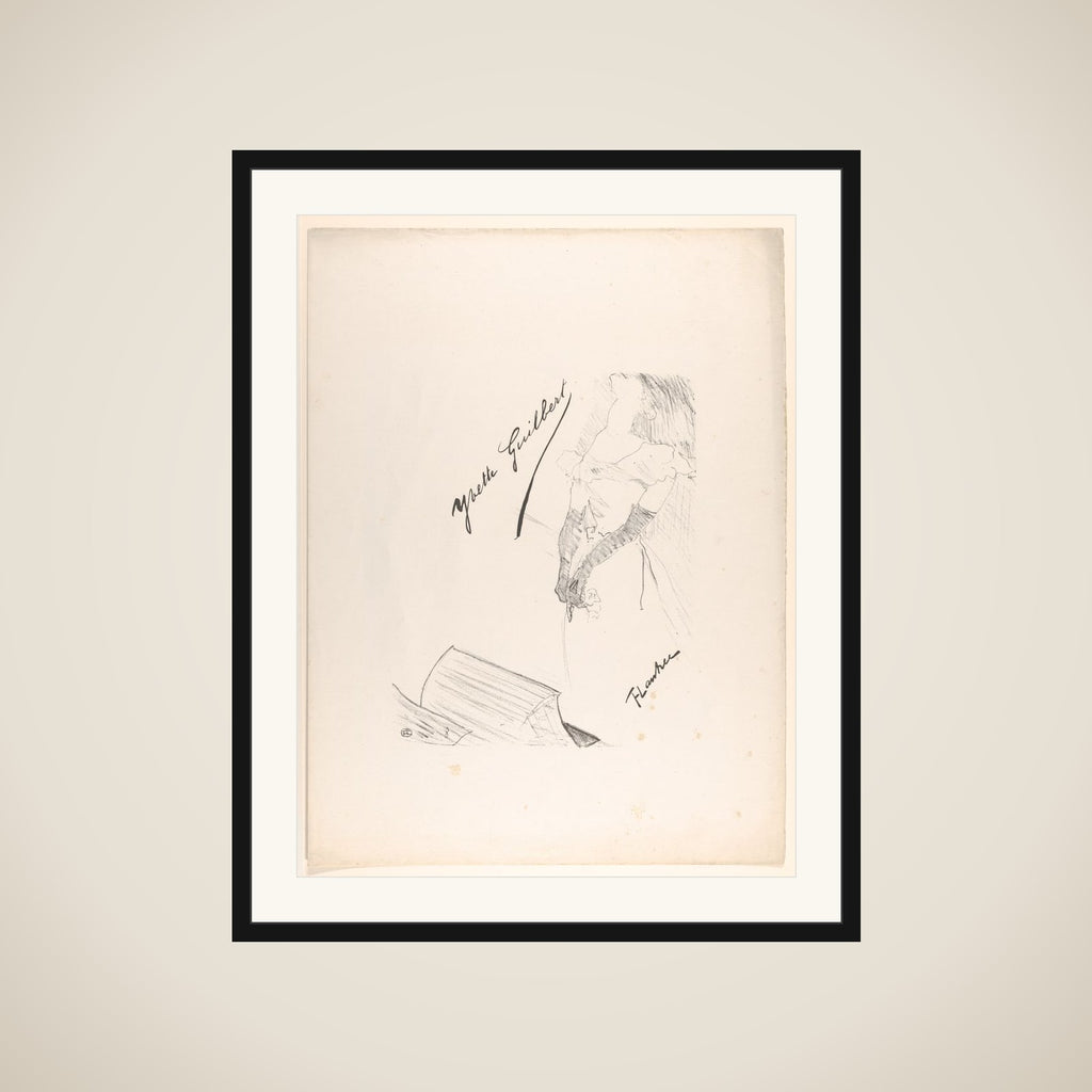 Frontispiece - Yvette Guilbert before the Prompter's Box framed