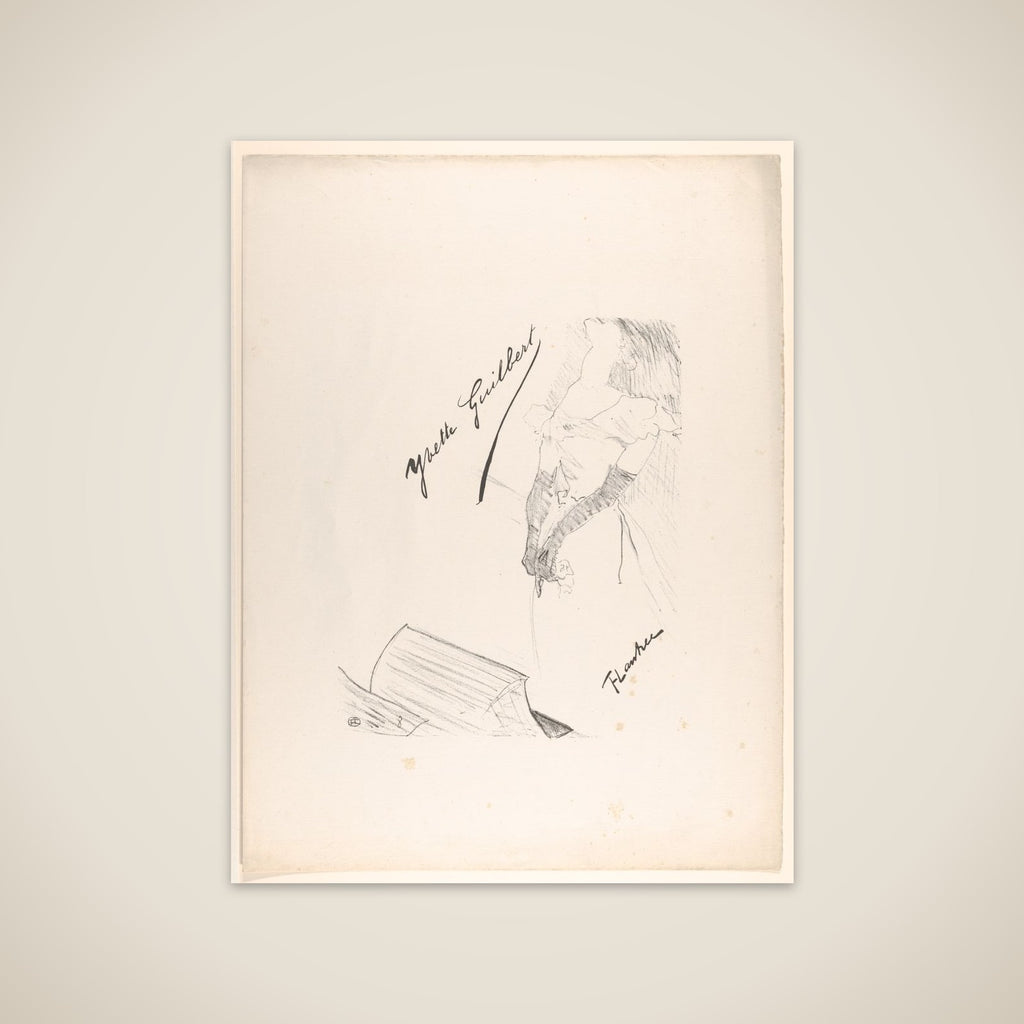 Frontispiece - Yvette Guilbert before the Prompter's Box unframed print