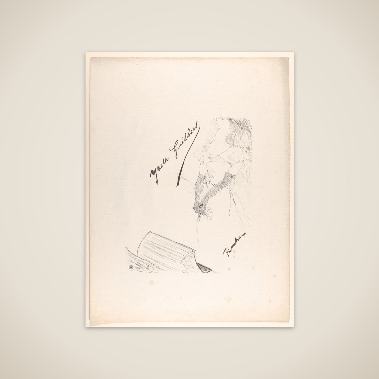 Frontispiece - Yvette Guilbert before the Prompter's Box unframed print