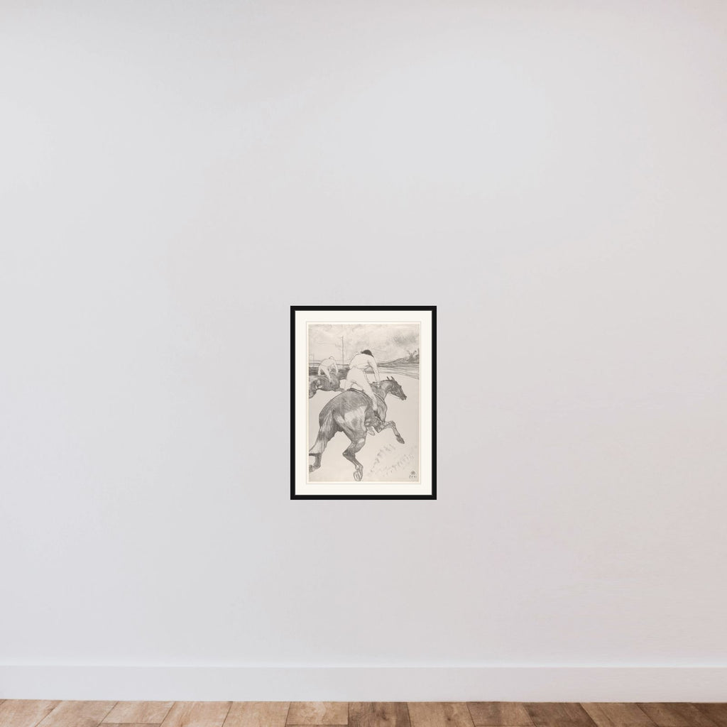 The Jockey framed — shown to scale