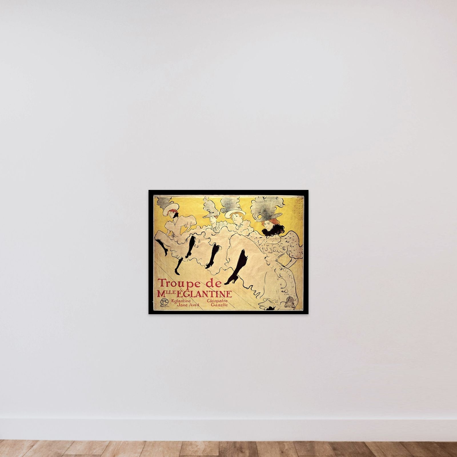 La Troupe de Mademoiselle Eglantine unframed — shown to scale