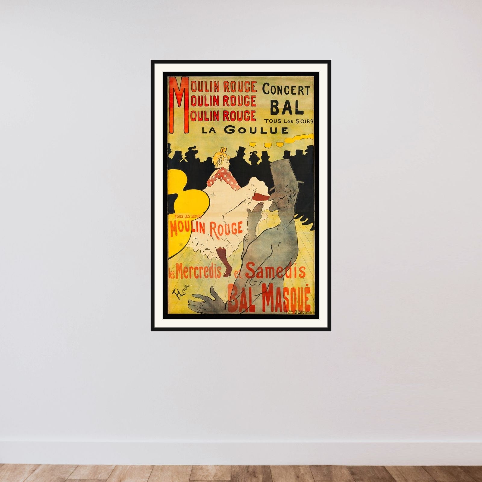 Moulin Rouge: La Goulue framed — shown to scale