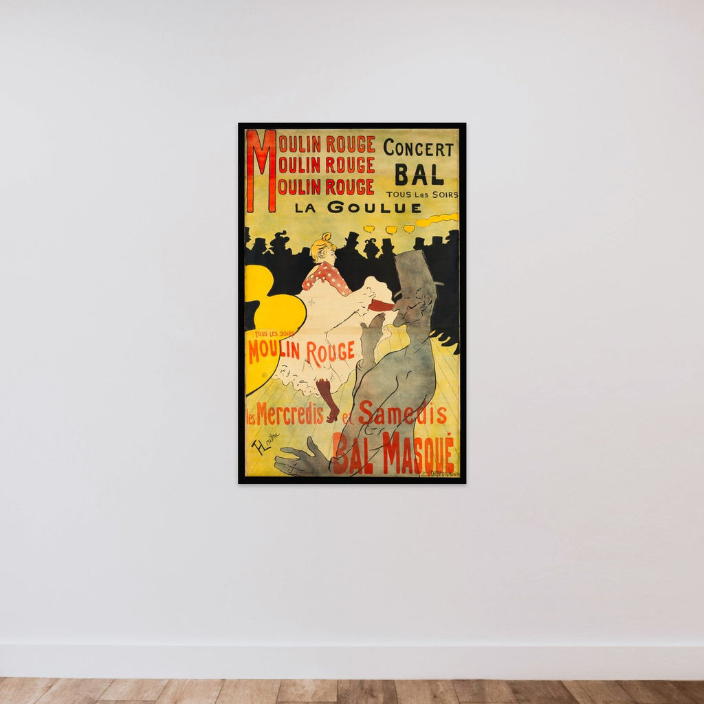 Moulin Rouge: La Goulue unframed — shown to scale