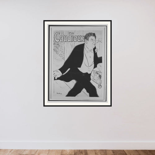 Caudieux framed — shown to scale