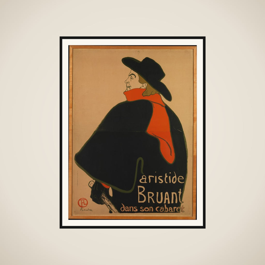 Aristide Bruant, at His Cabaret framed