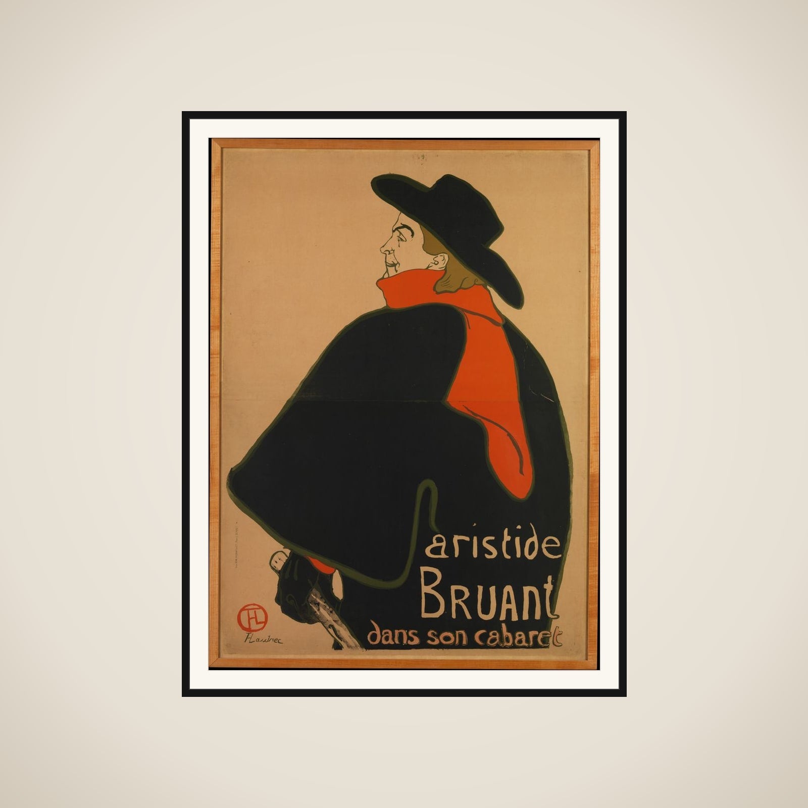 Aristide Bruant, at His Cabaret framed