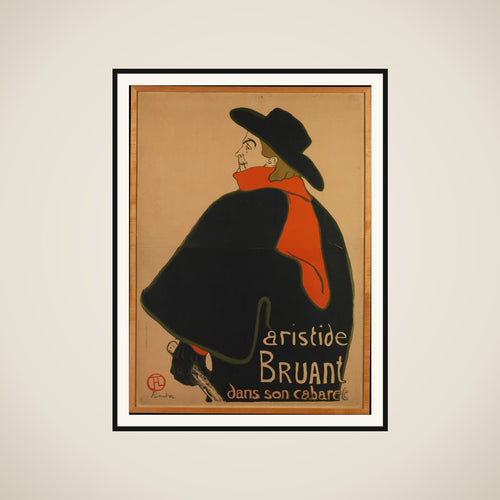 Aristide Bruant, at His Cabaret framed