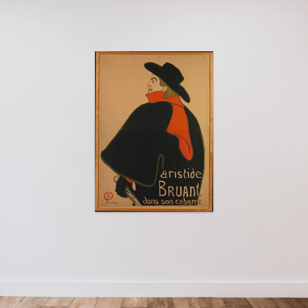 Aristide Bruant, at His Cabaret unframed — shown to scale