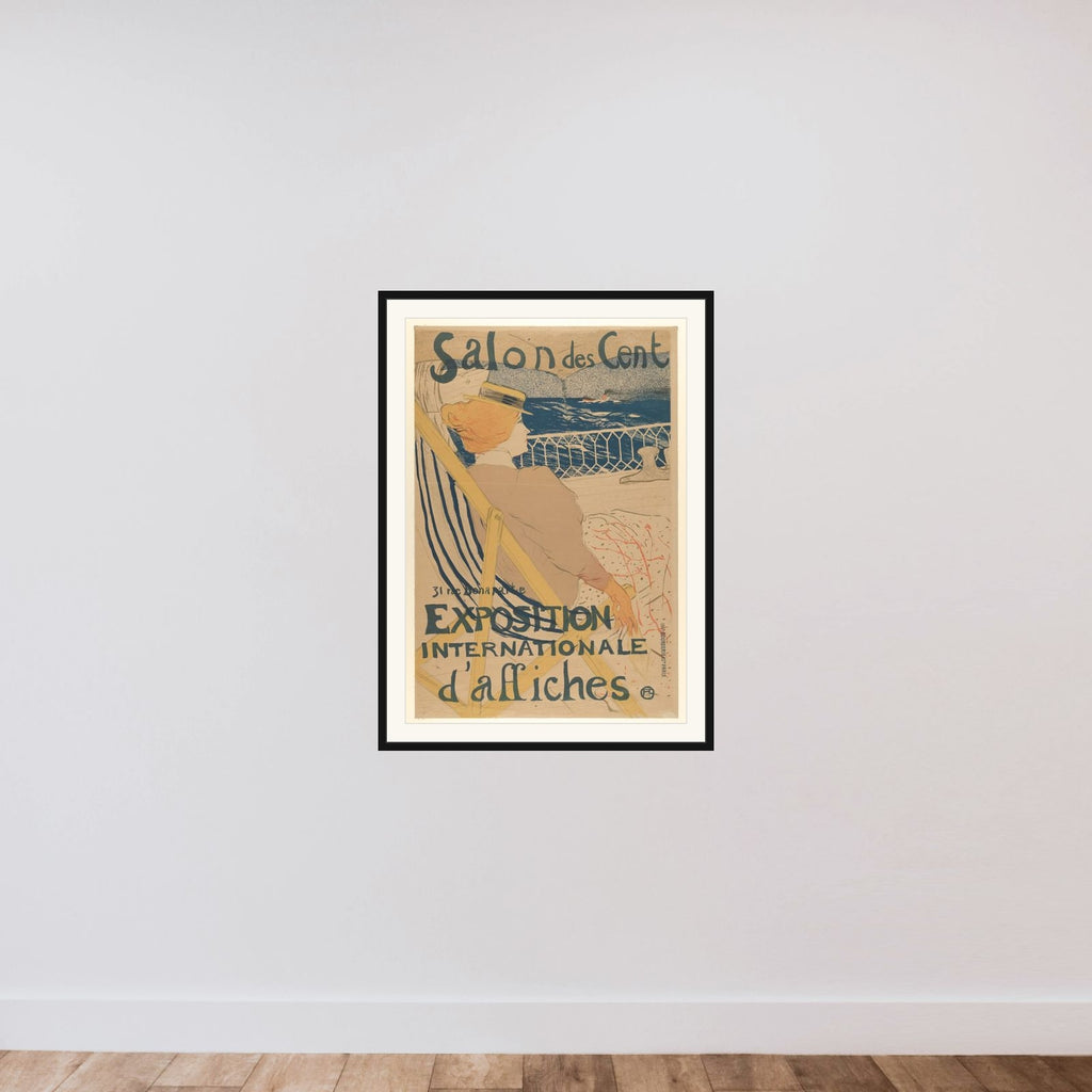 Salon des Cent:  Exposition Internationale d'affiches framed — shown to scale