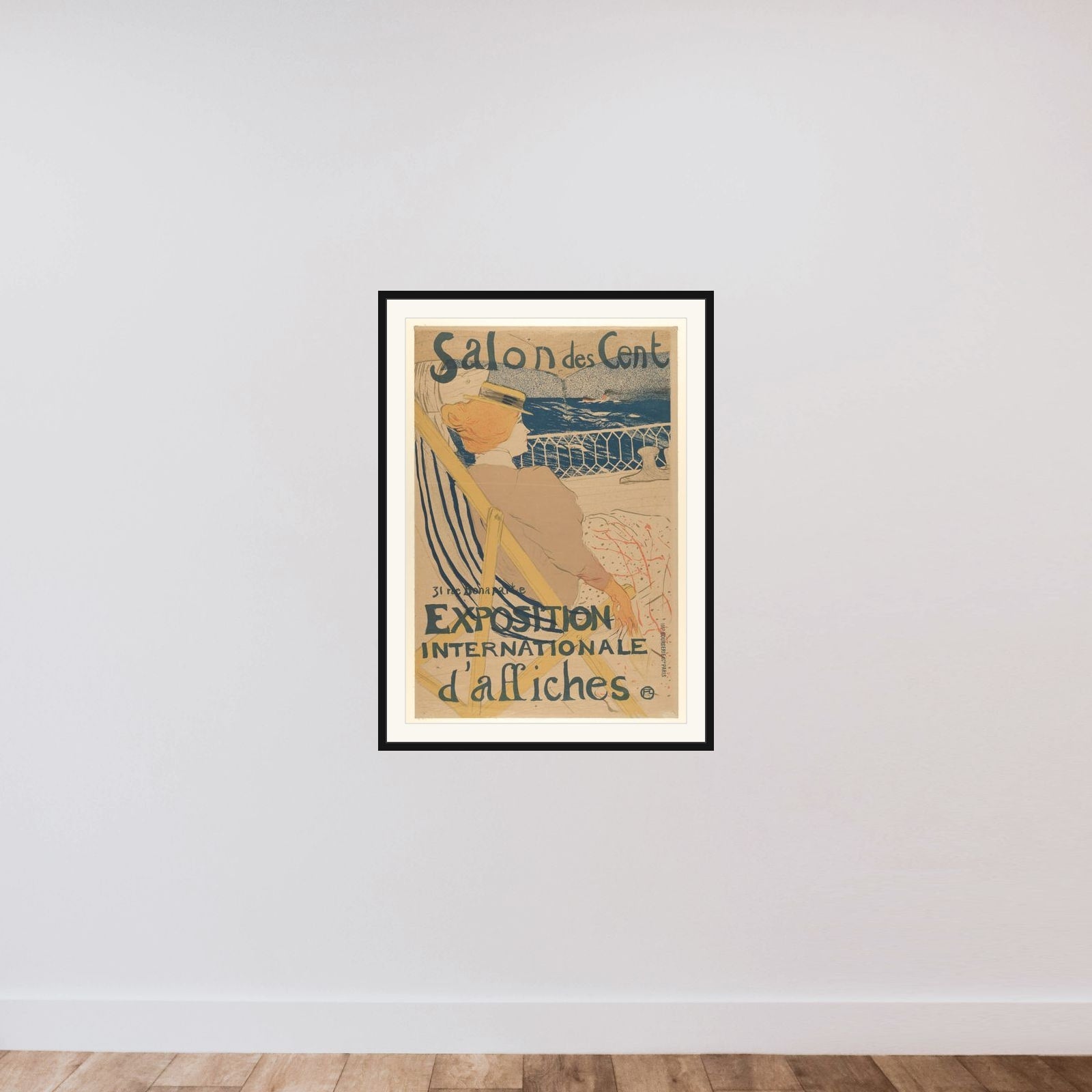Salon des Cent:  Exposition Internationale d'affiches framed — shown to scale