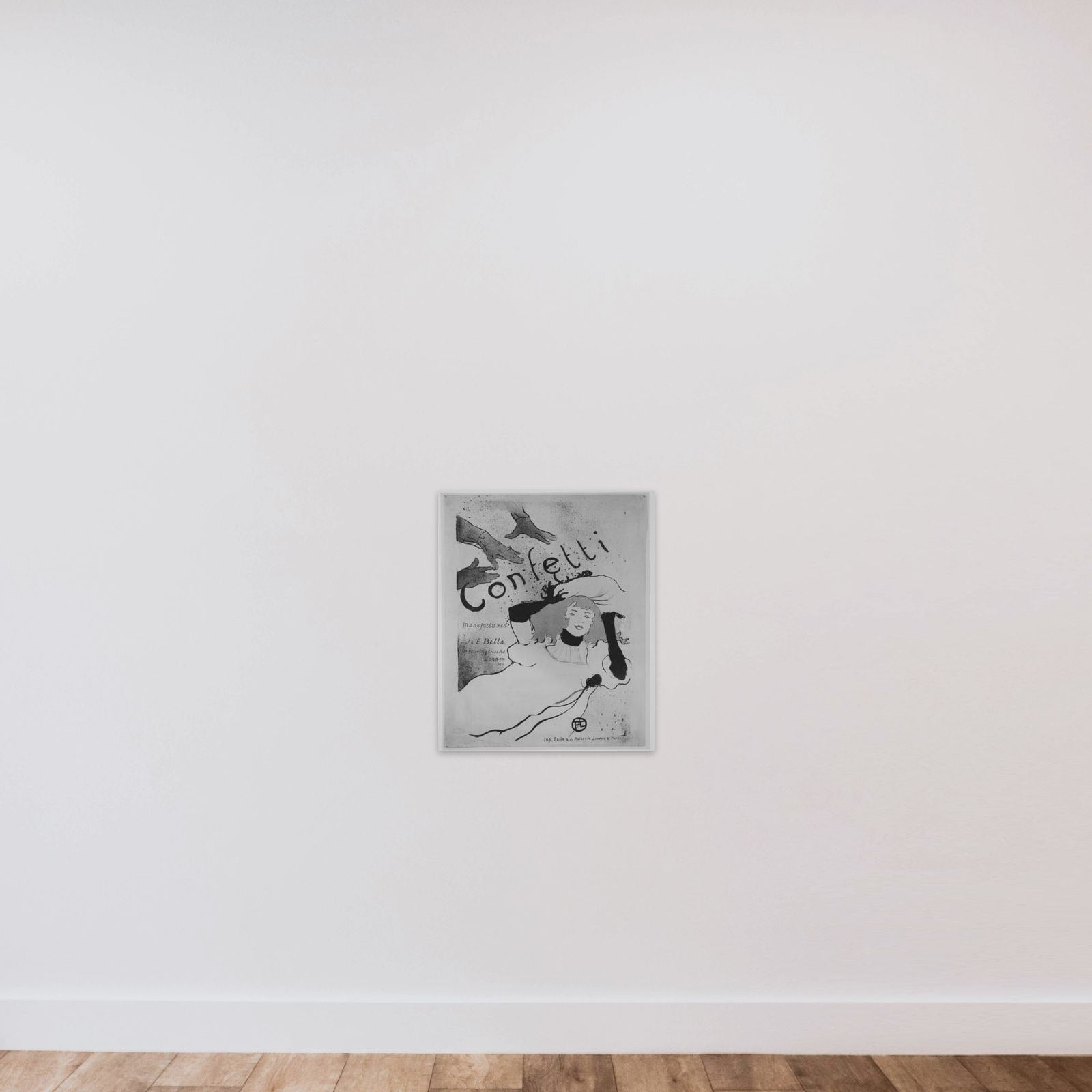 Confetti unframed — shown to scale