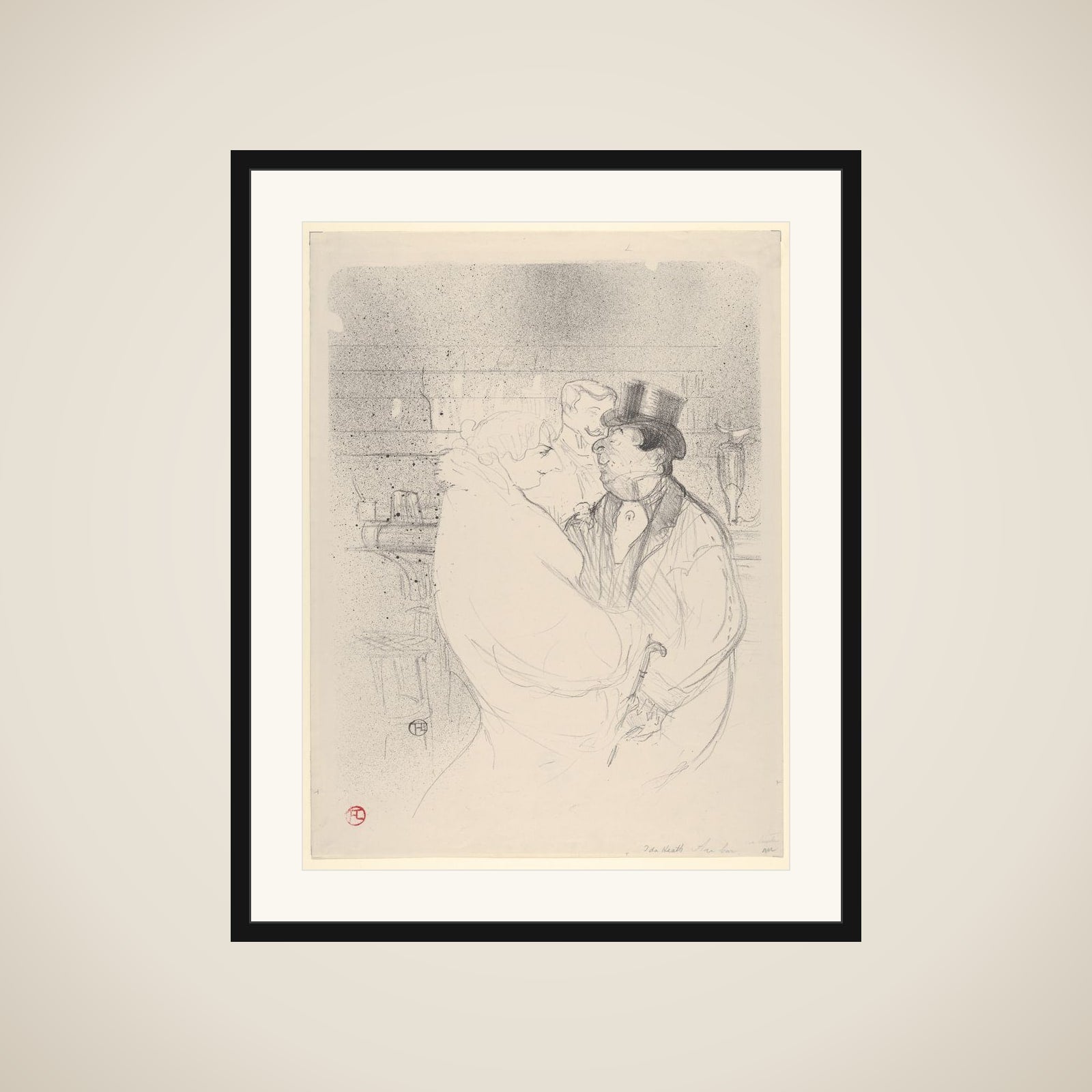 Ida Heath at the Bar framed
