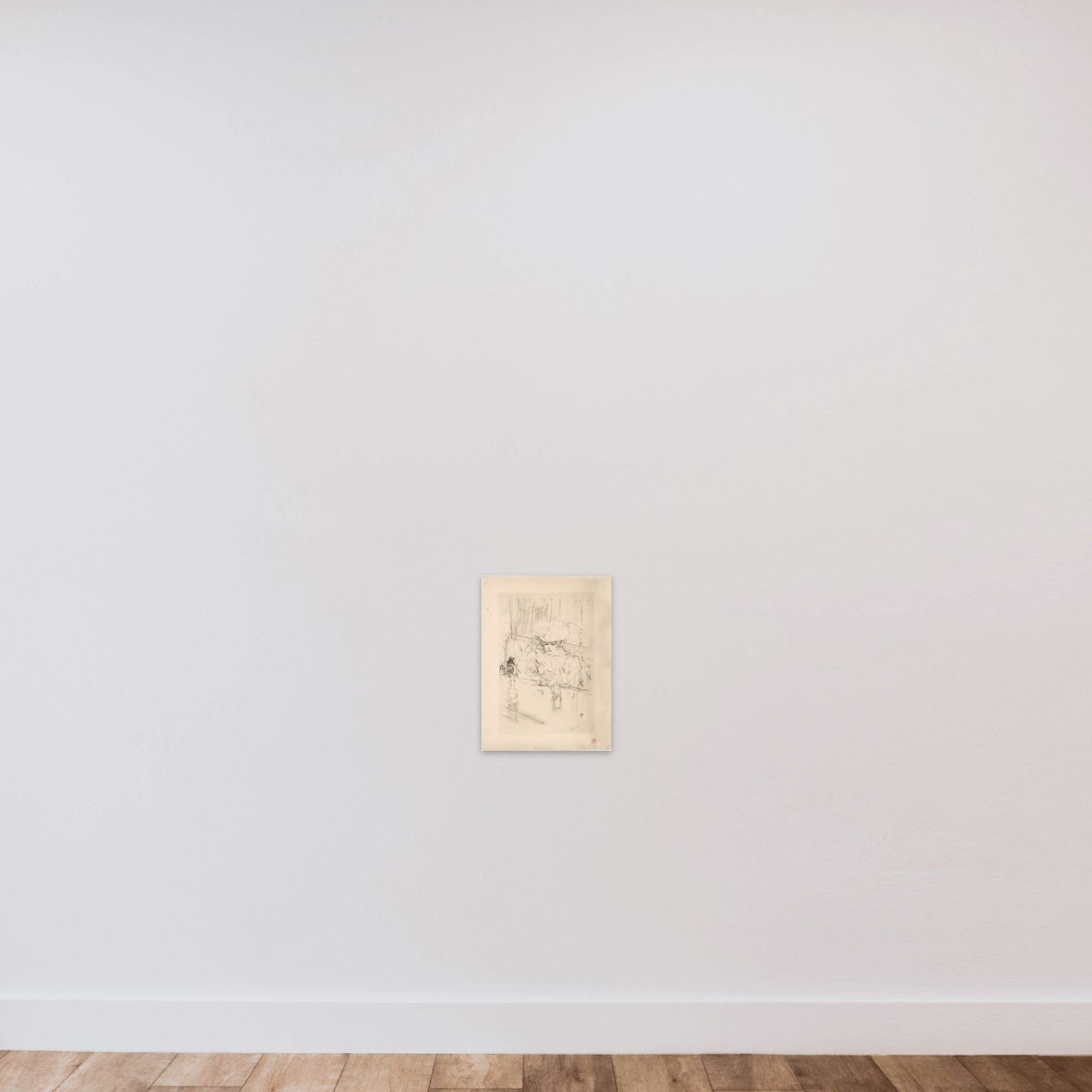 At the Brasserie Hanneton unframed — shown to scale