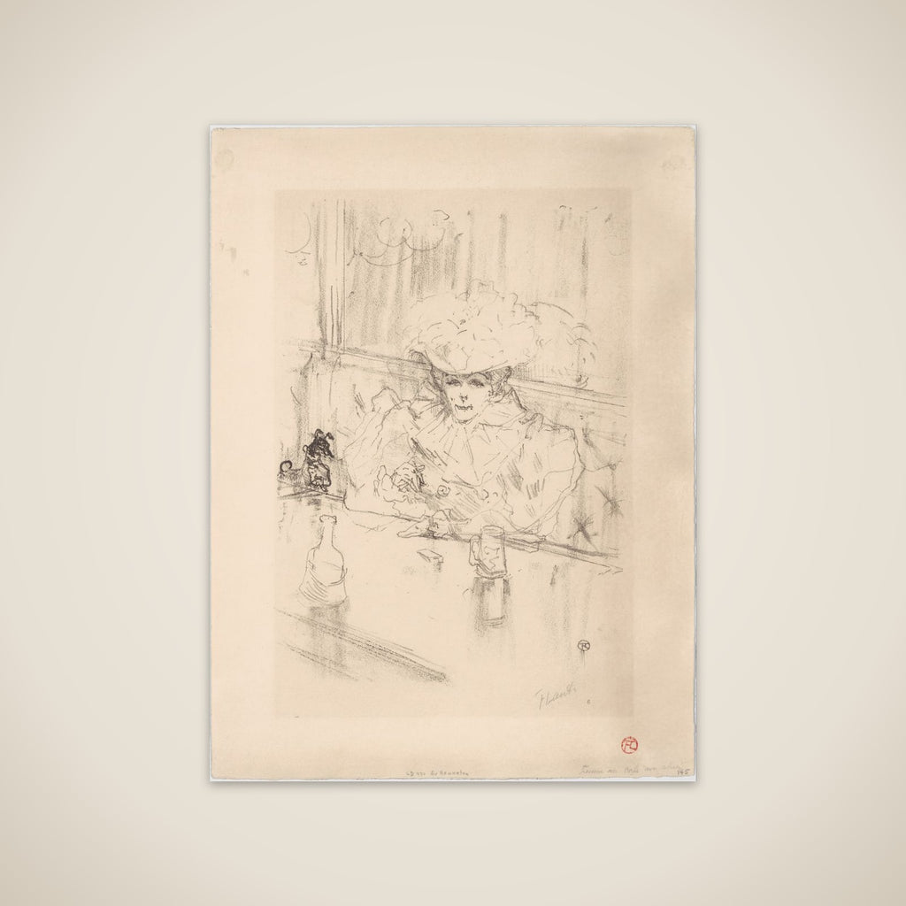 At the Brasserie Hanneton unframed print