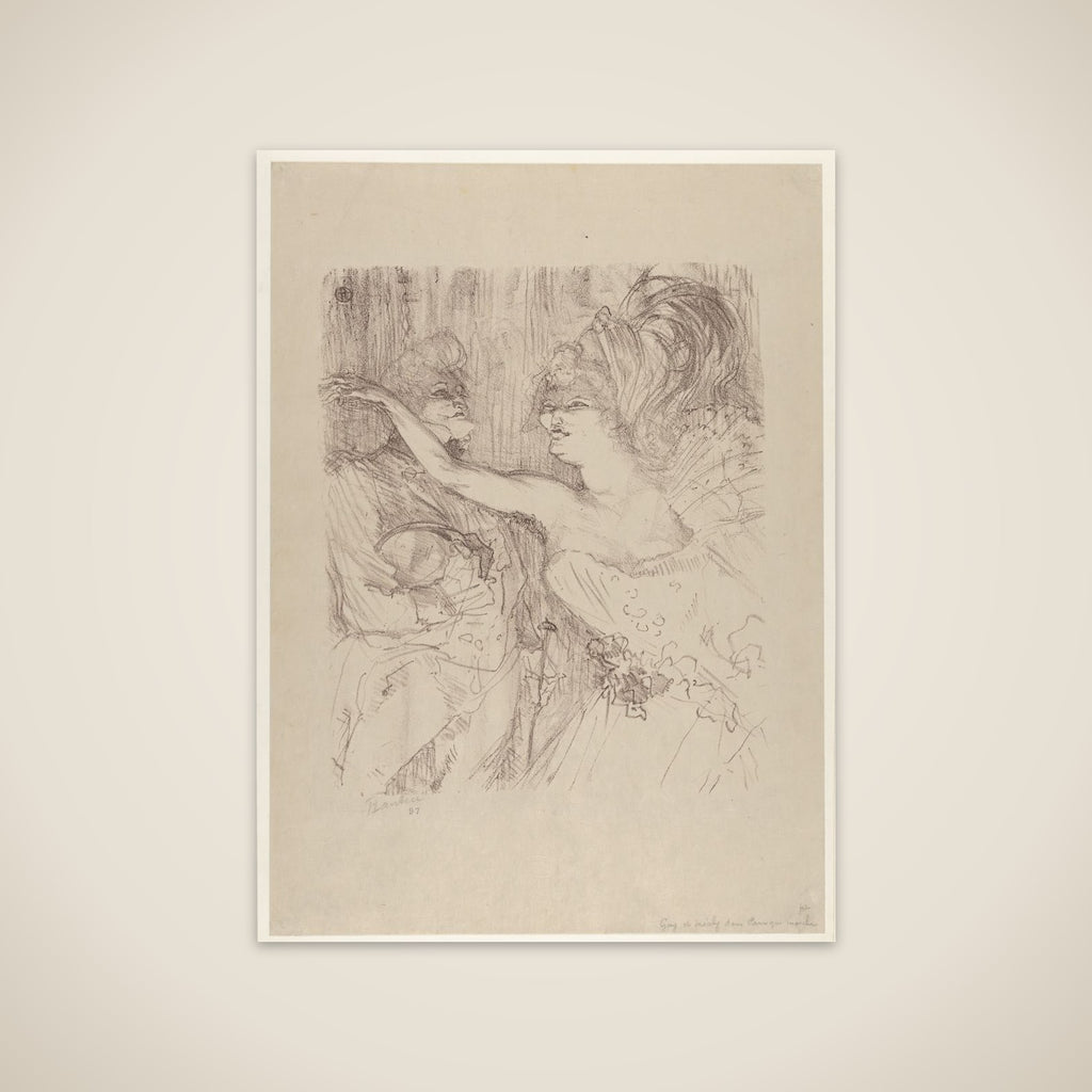 Guy and Mealy, in Paris Qui Marche unframed print