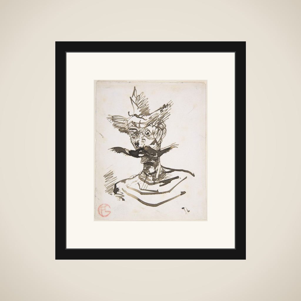 The Clown: M. Joret framed