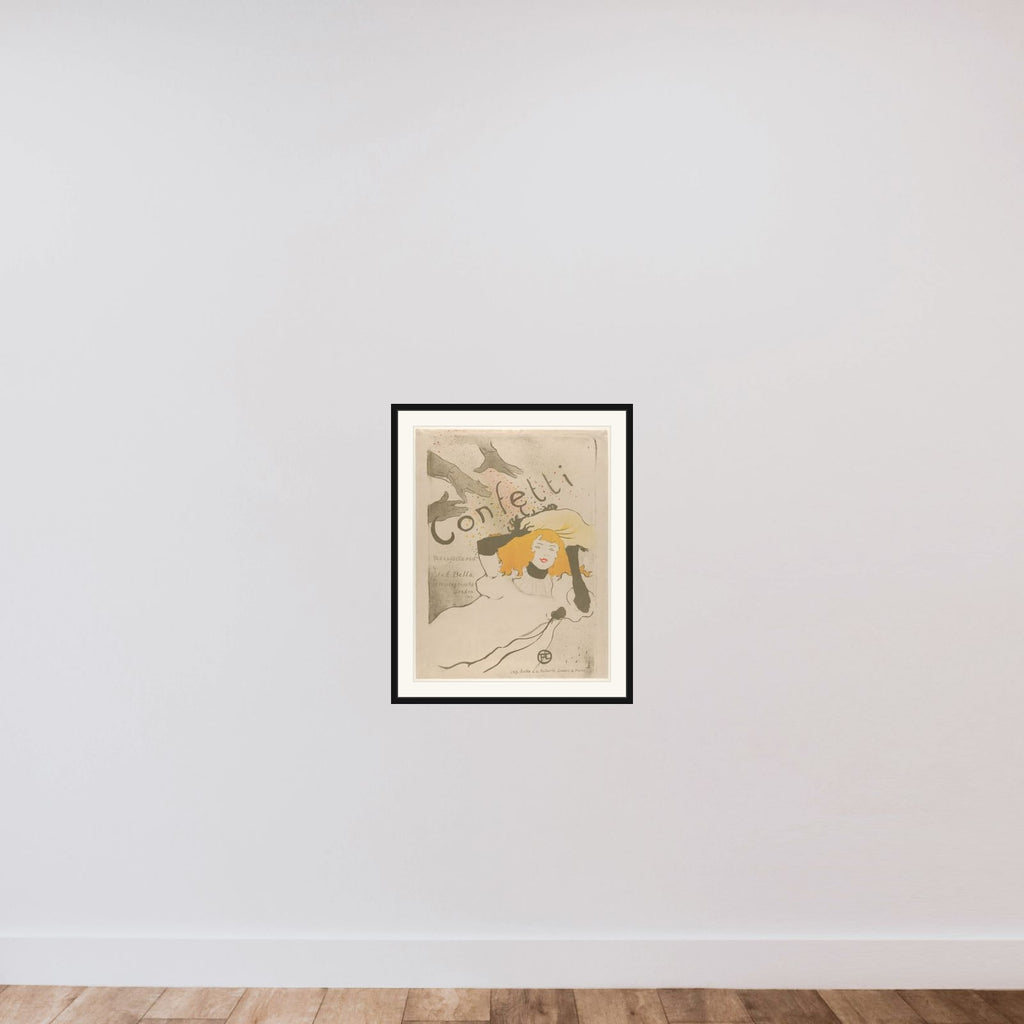 Confetti framed — shown to scale