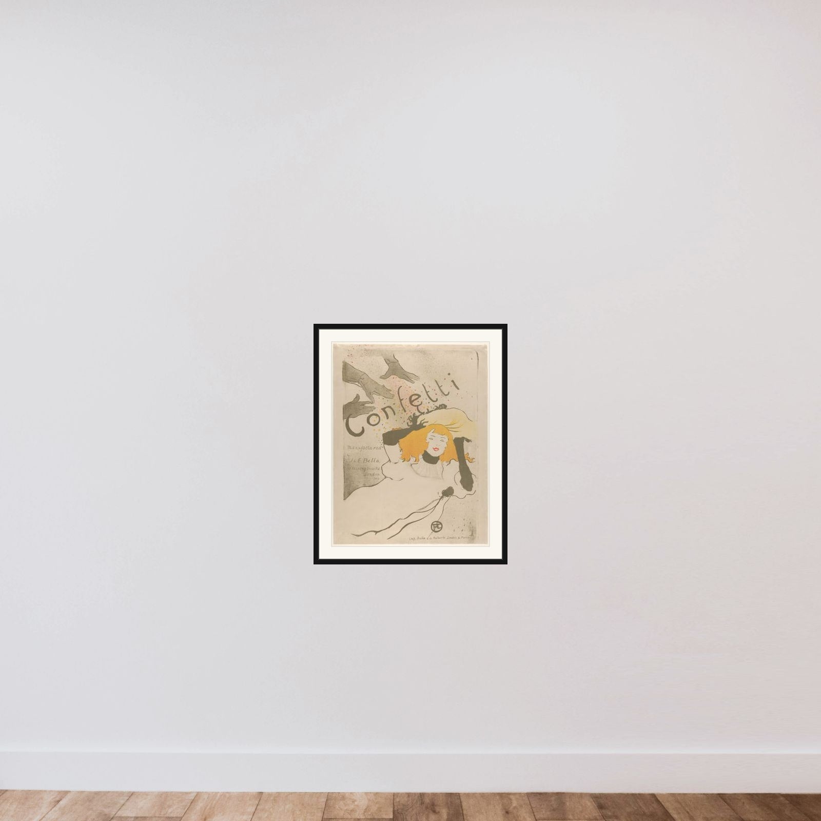 Confetti framed — shown to scale