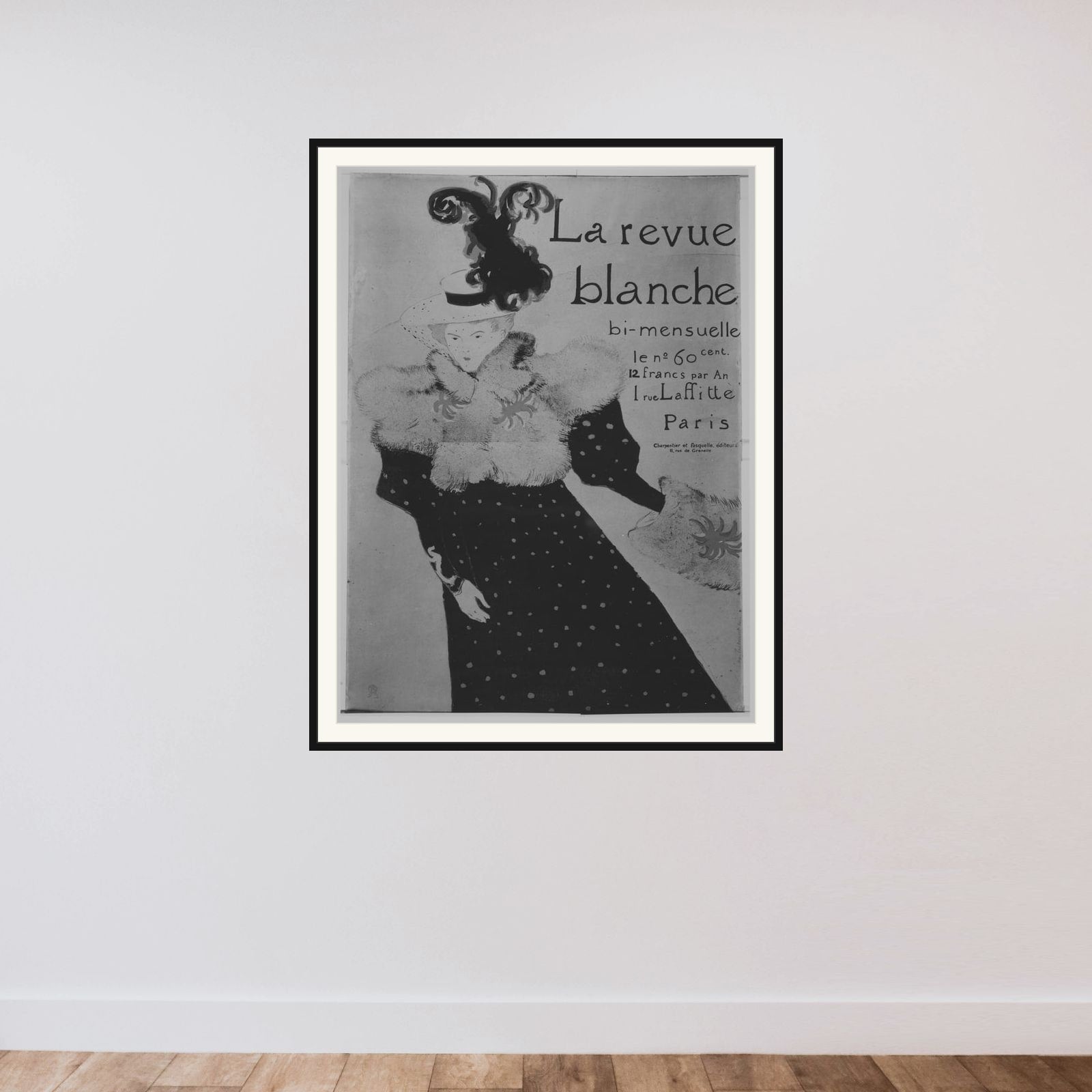 La Revue Blanche framed — shown to scale