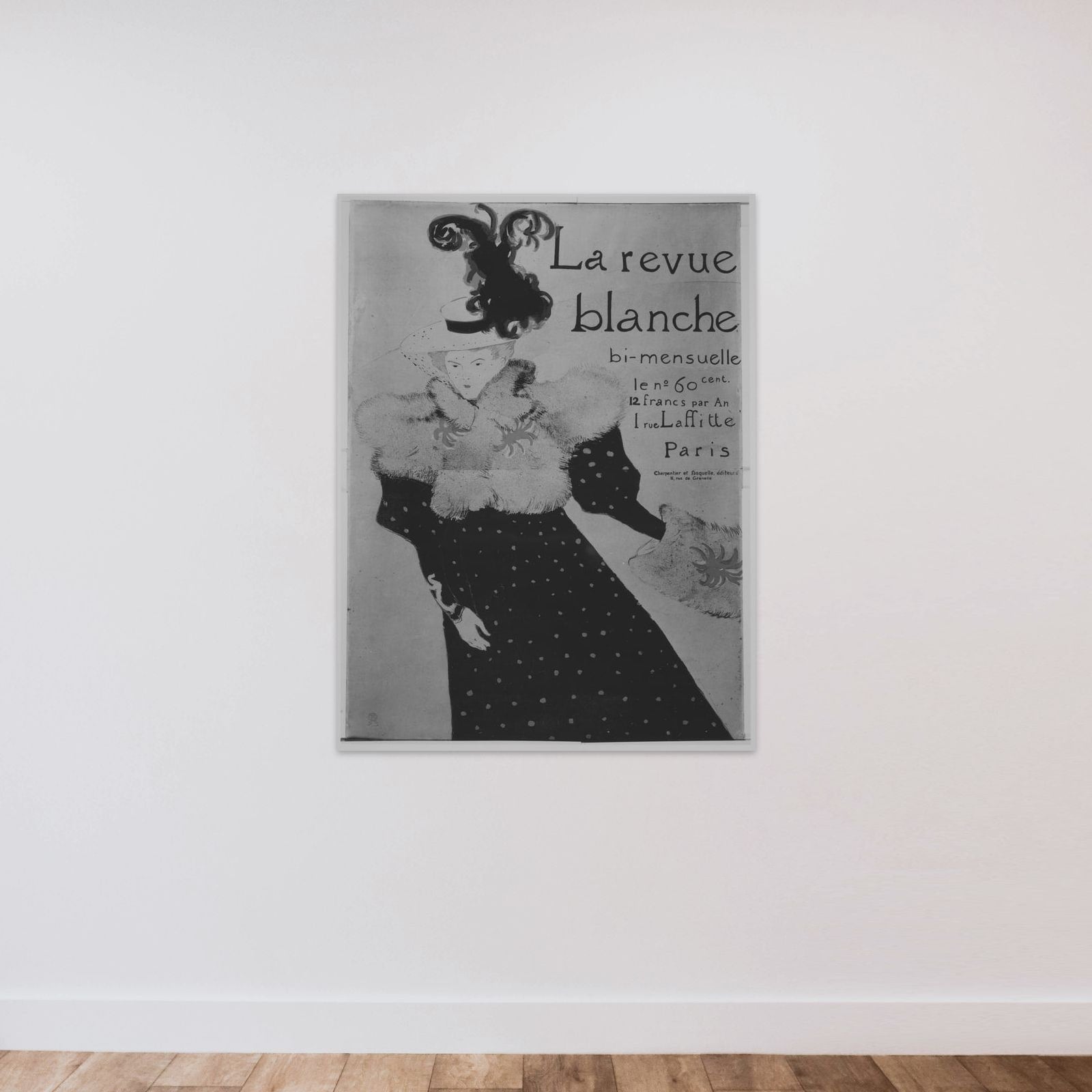 La Revue Blanche unframed — shown to scale