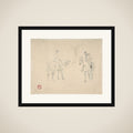 A Woman and a Man on Horseback framed