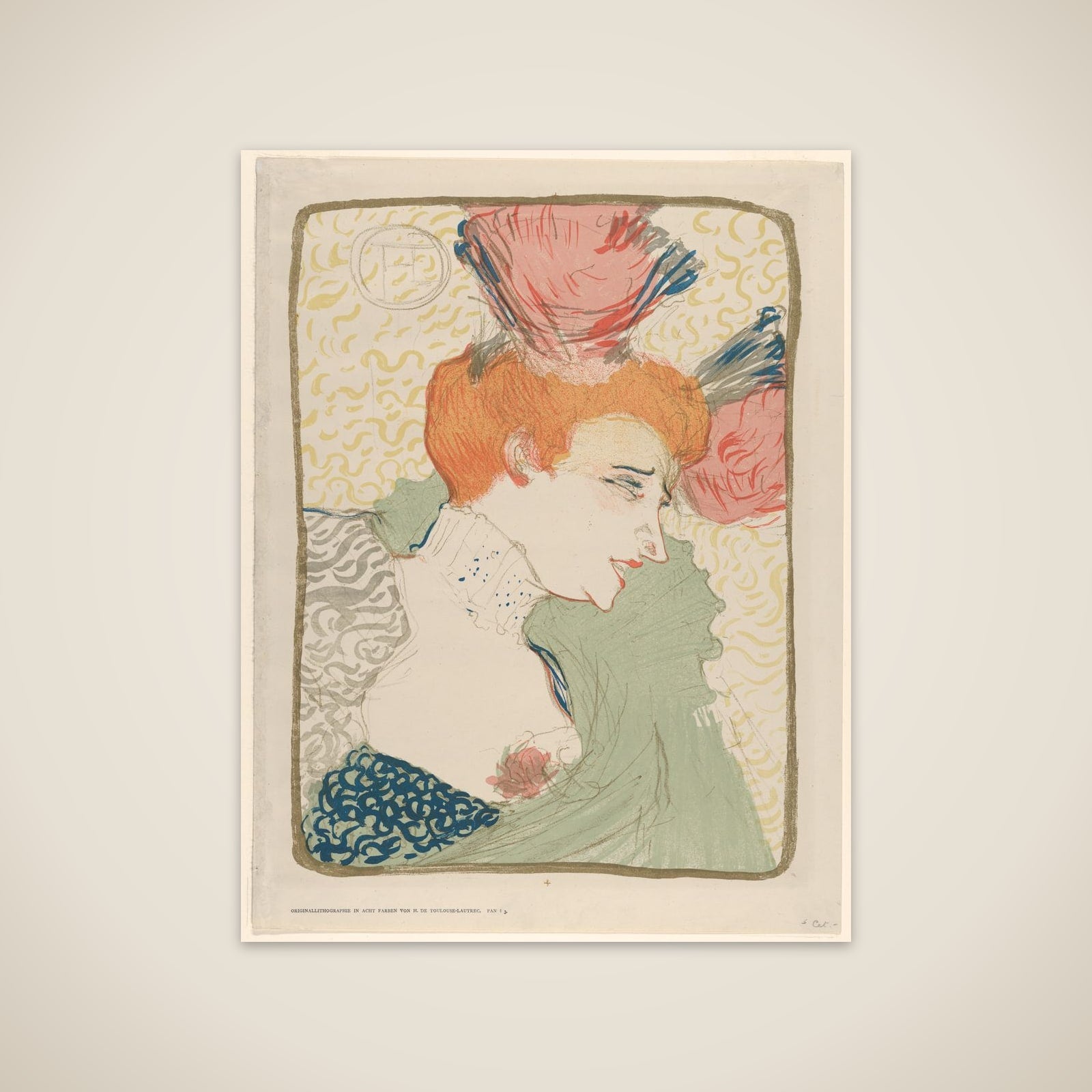 Portrait Bust of Mademoiselle Marcelle Lender unframed print