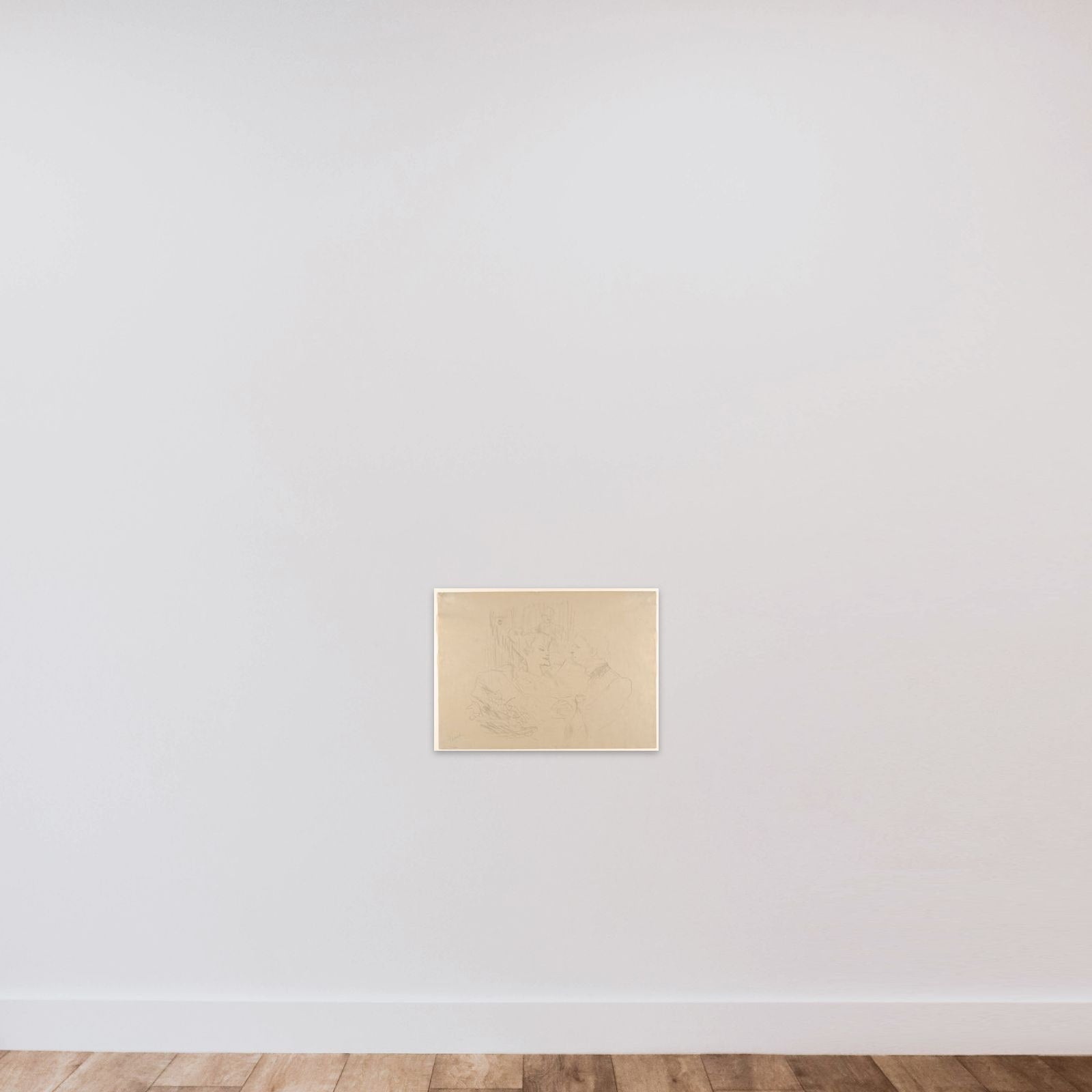 Five O'Clock:  Supper in London unframed — shown to scale