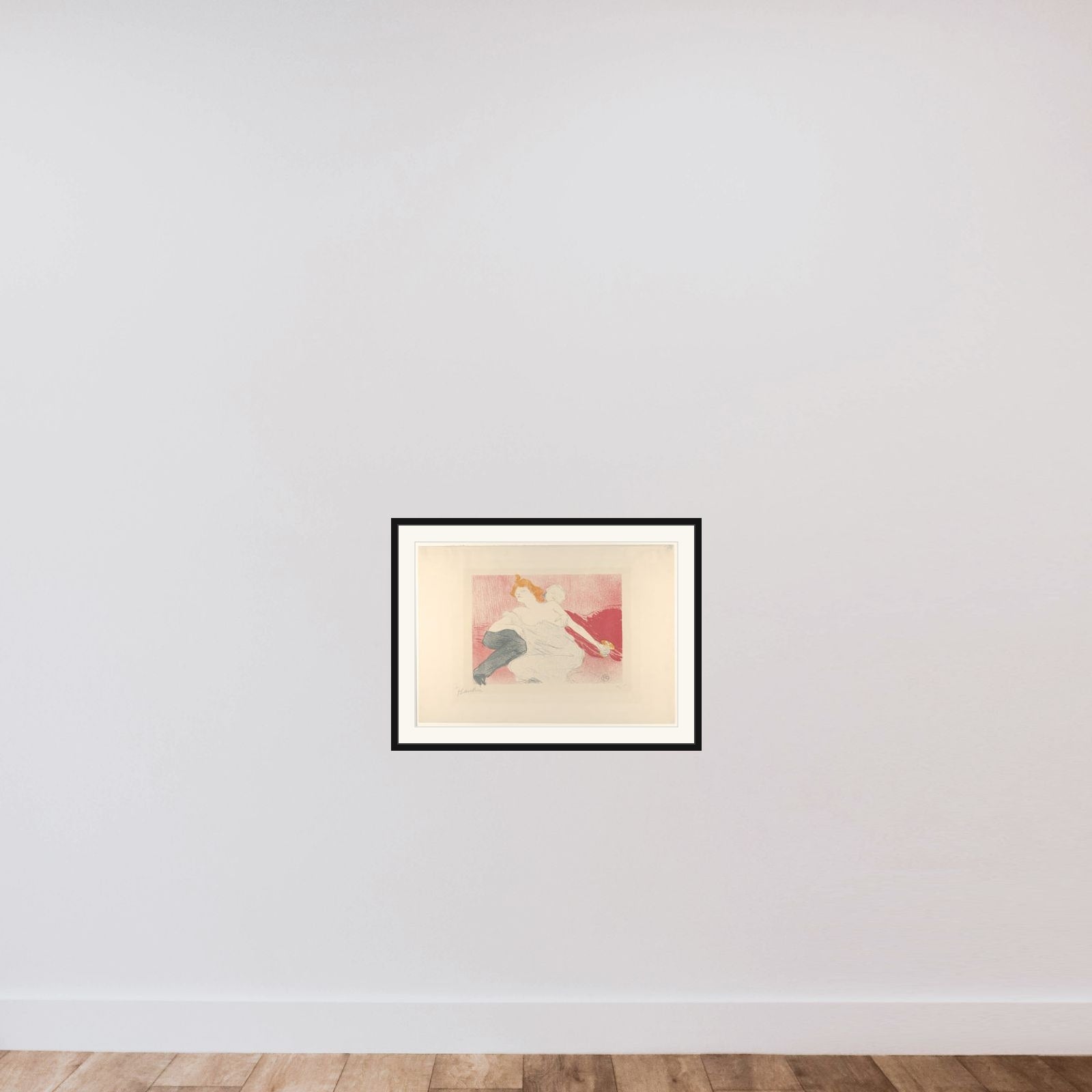 Débauché framed — shown to scale