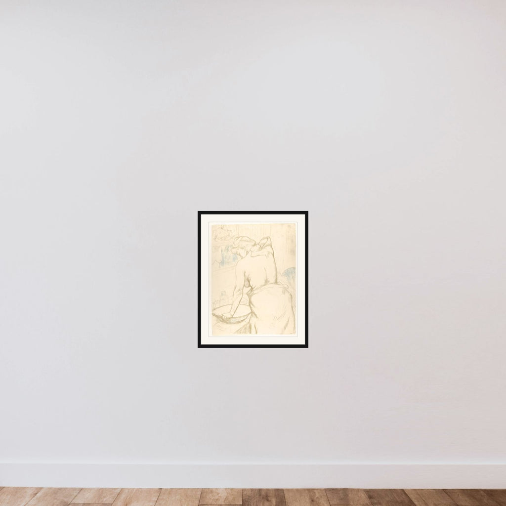 Washing framed — shown to scale