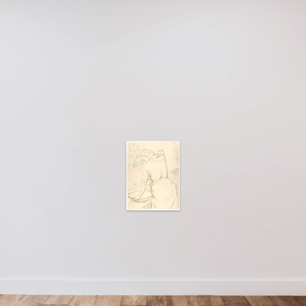 Washing unframed — shown to scale