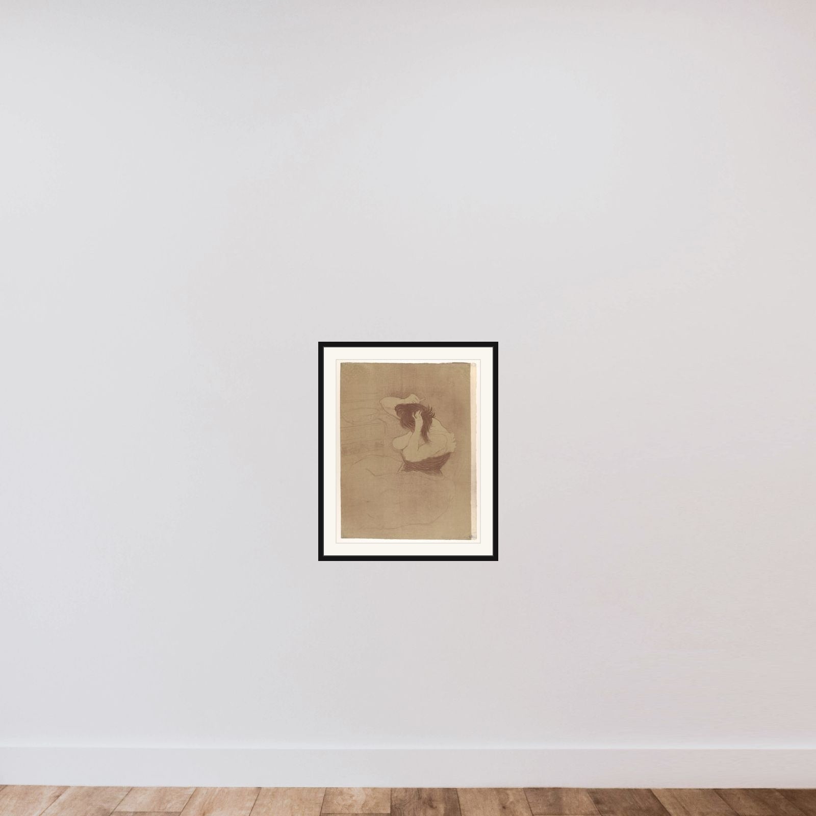 Combing Their Hair framed — shown to scale