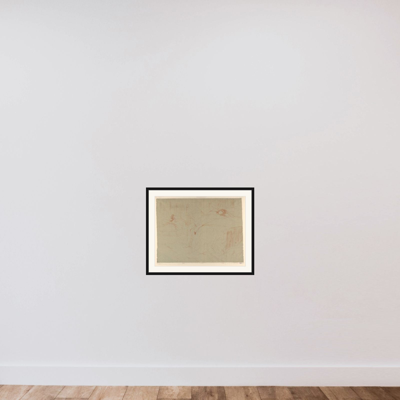 Collapsed on the Bed framed — shown to scale