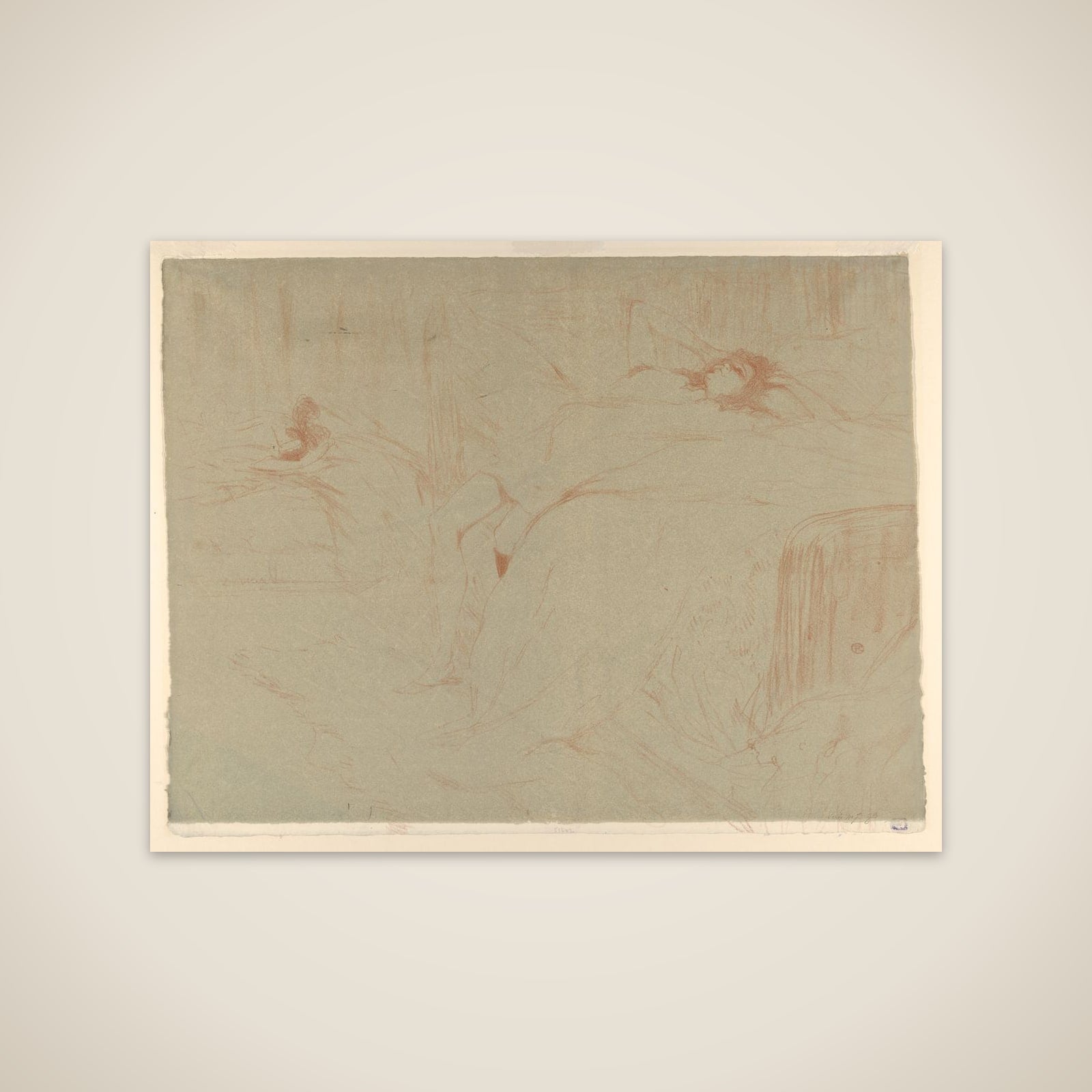 Collapsed on the Bed unframed print