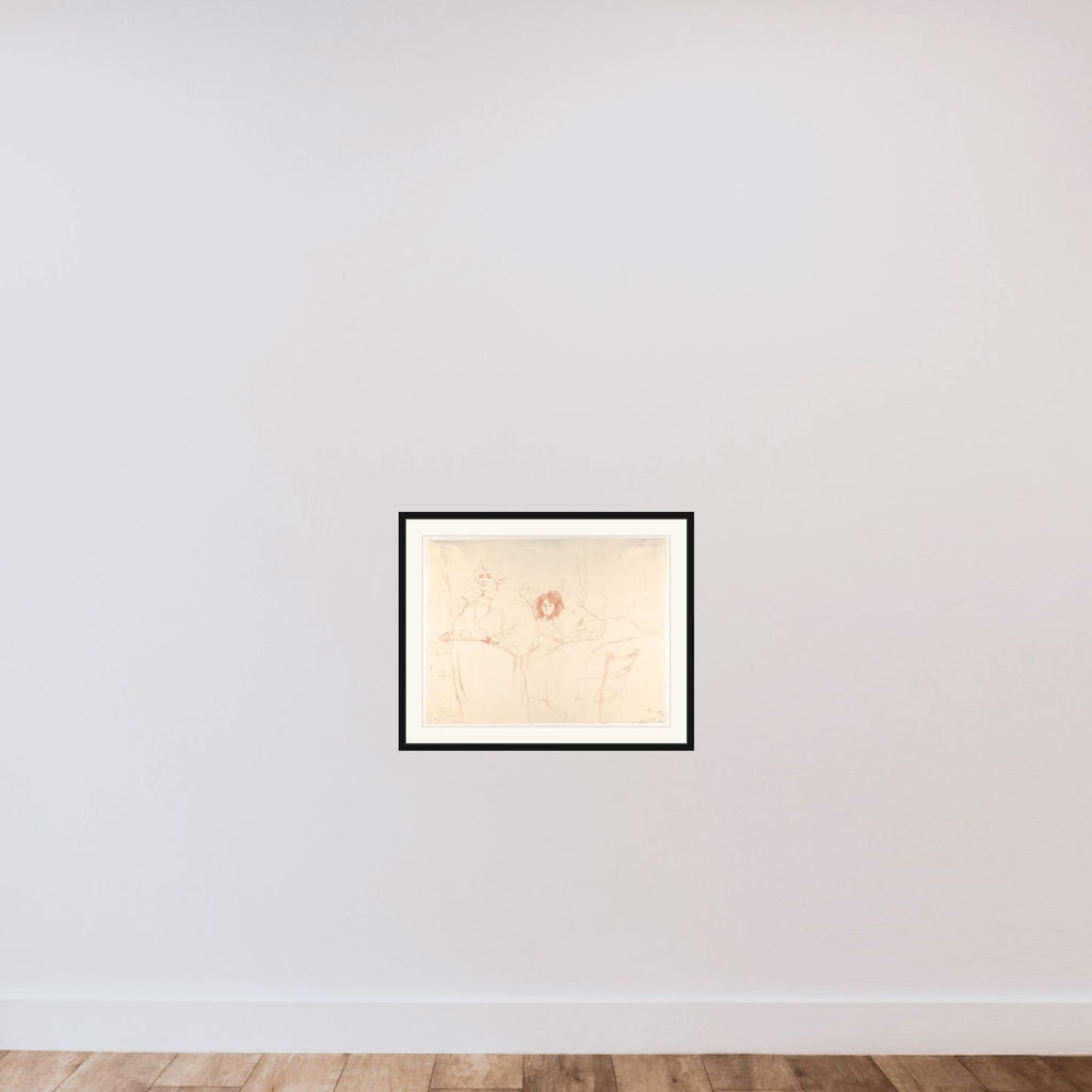 Serving Breakfast (Madame Baron and Mademoiselle Popo), from "Elles" framed — shown to scale
