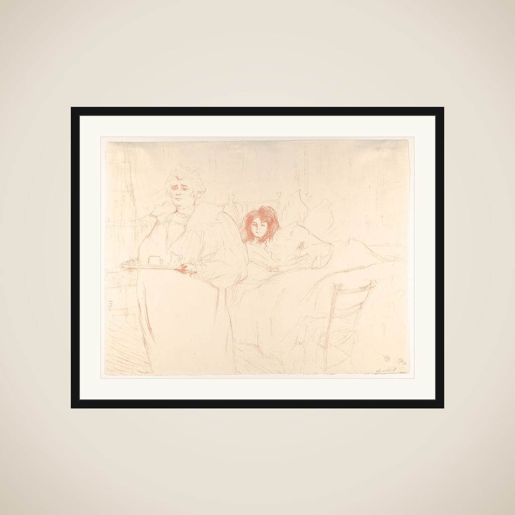 Serving Breakfast (Madame Baron and Mademoiselle Popo), from "Elles" framed
