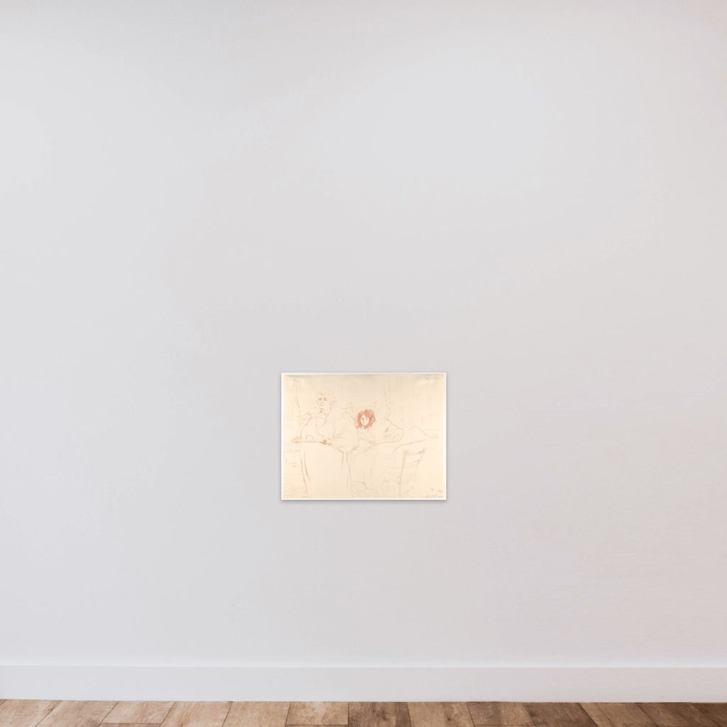 Serving Breakfast (Madame Baron and Mademoiselle Popo), from "Elles" unframed — shown to scale