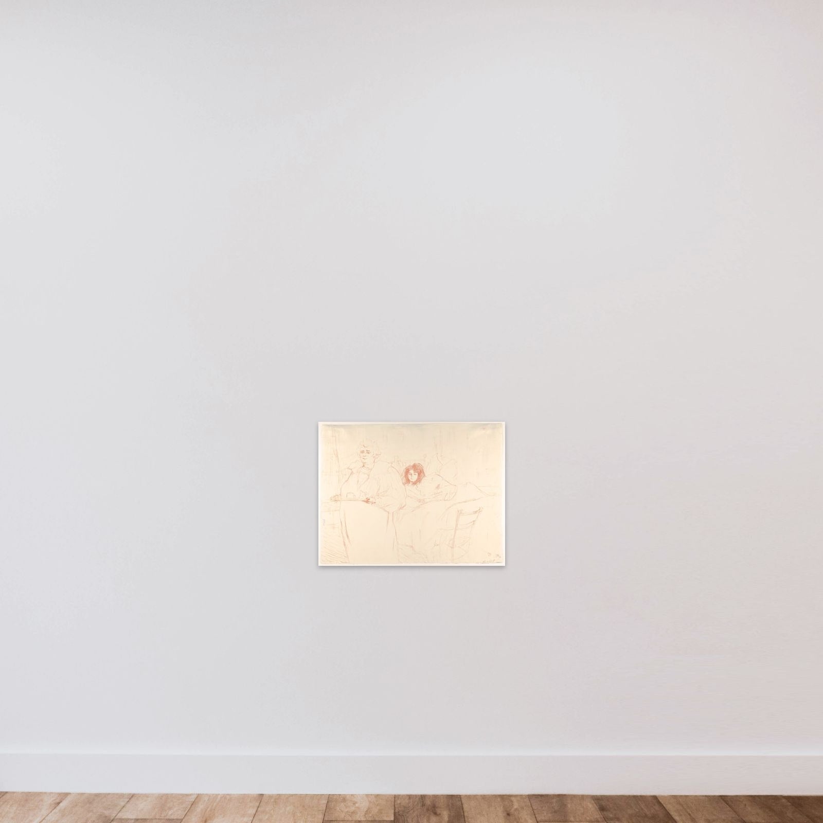 Serving Breakfast (Madame Baron and Mademoiselle Popo), from "Elles" unframed — shown to scale