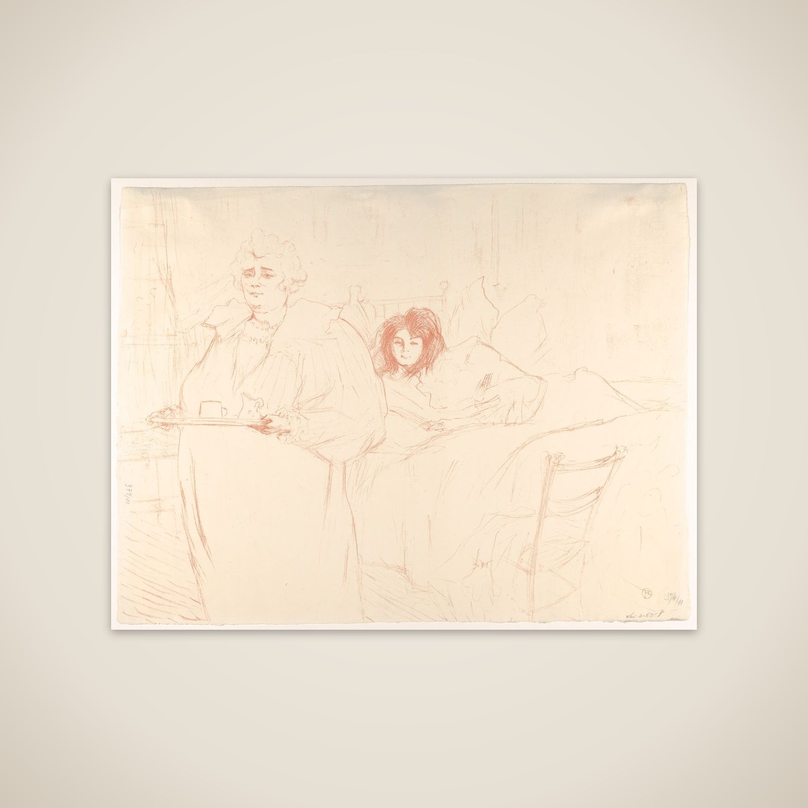 Serving Breakfast (Madame Baron and Mademoiselle Popo), from "Elles" unframed print