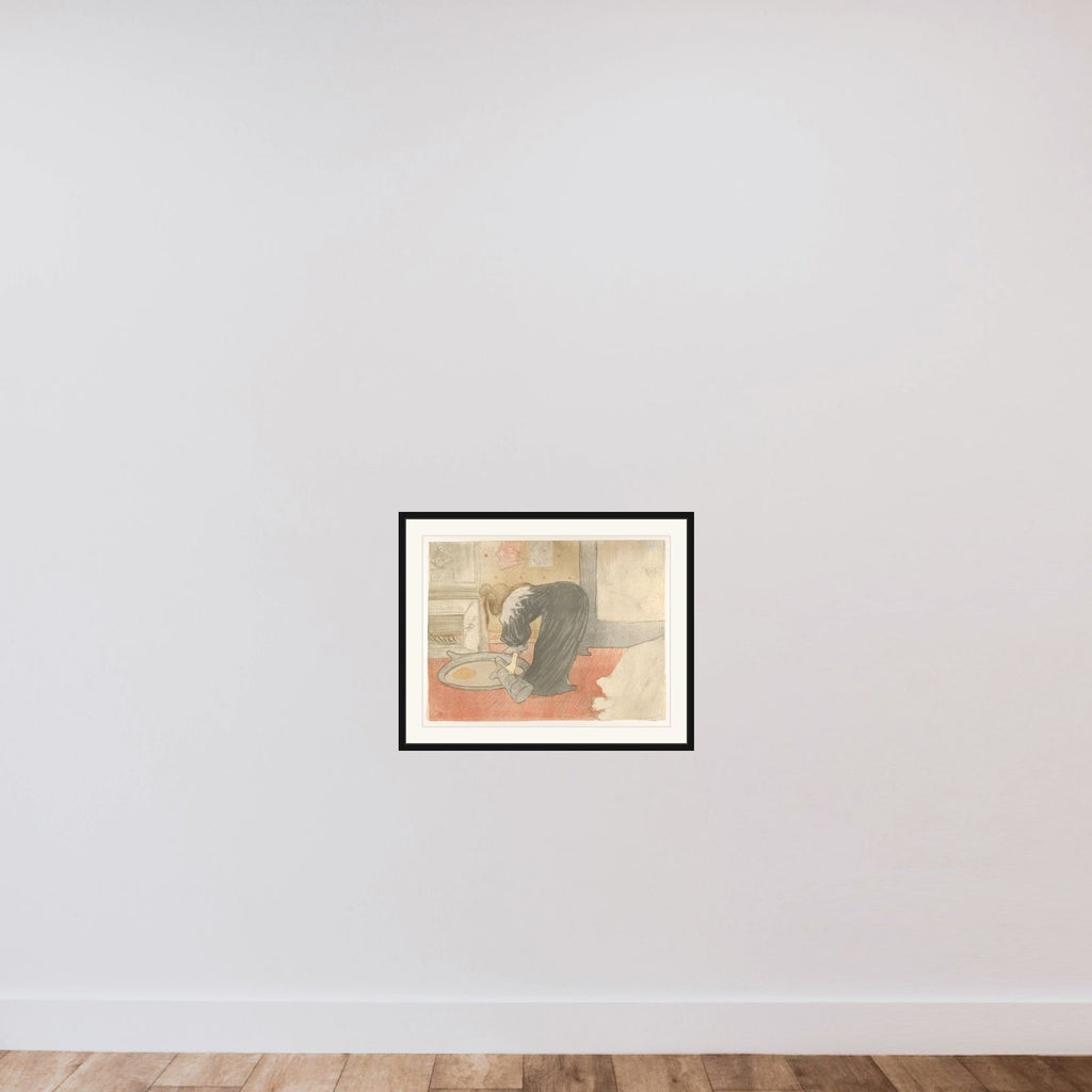 Filling a Tub, from "Elles" framed — shown to scale