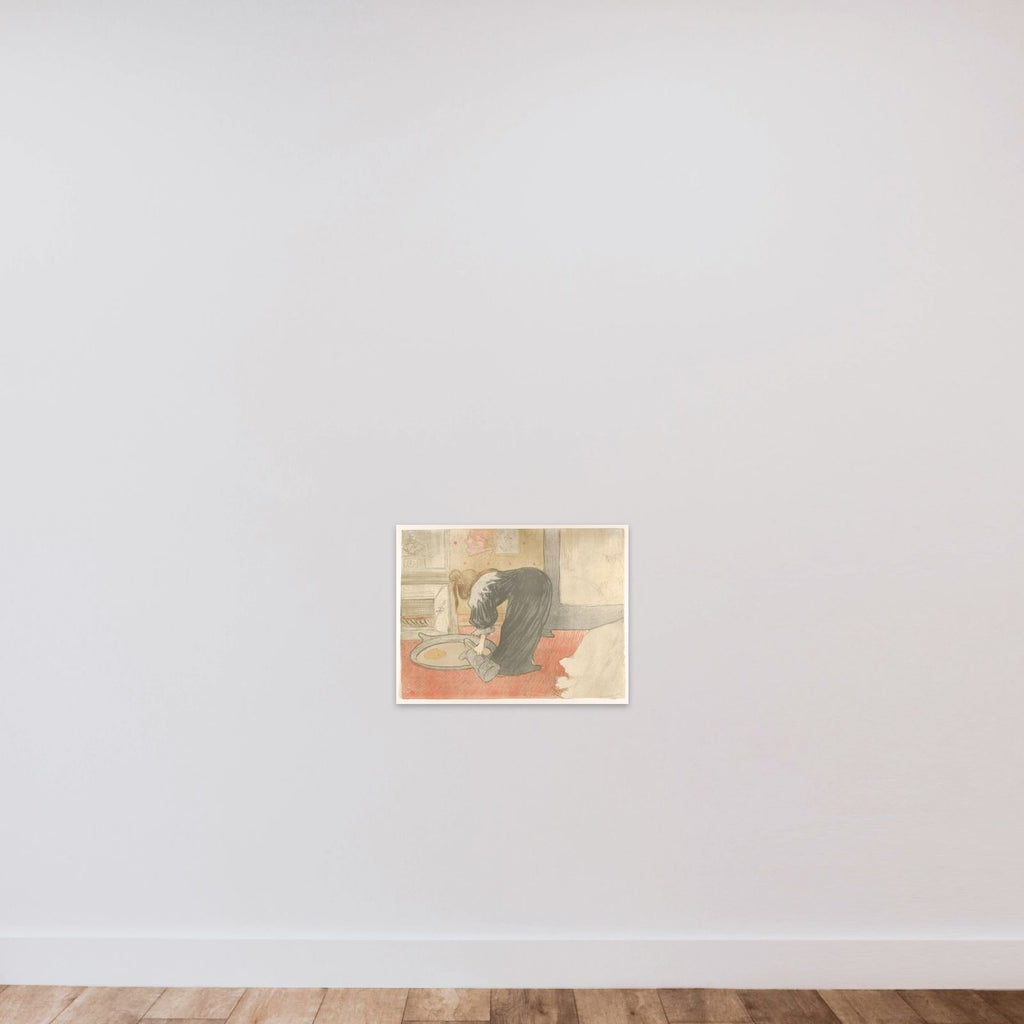 Filling a Tub, from "Elles" unframed — shown to scale