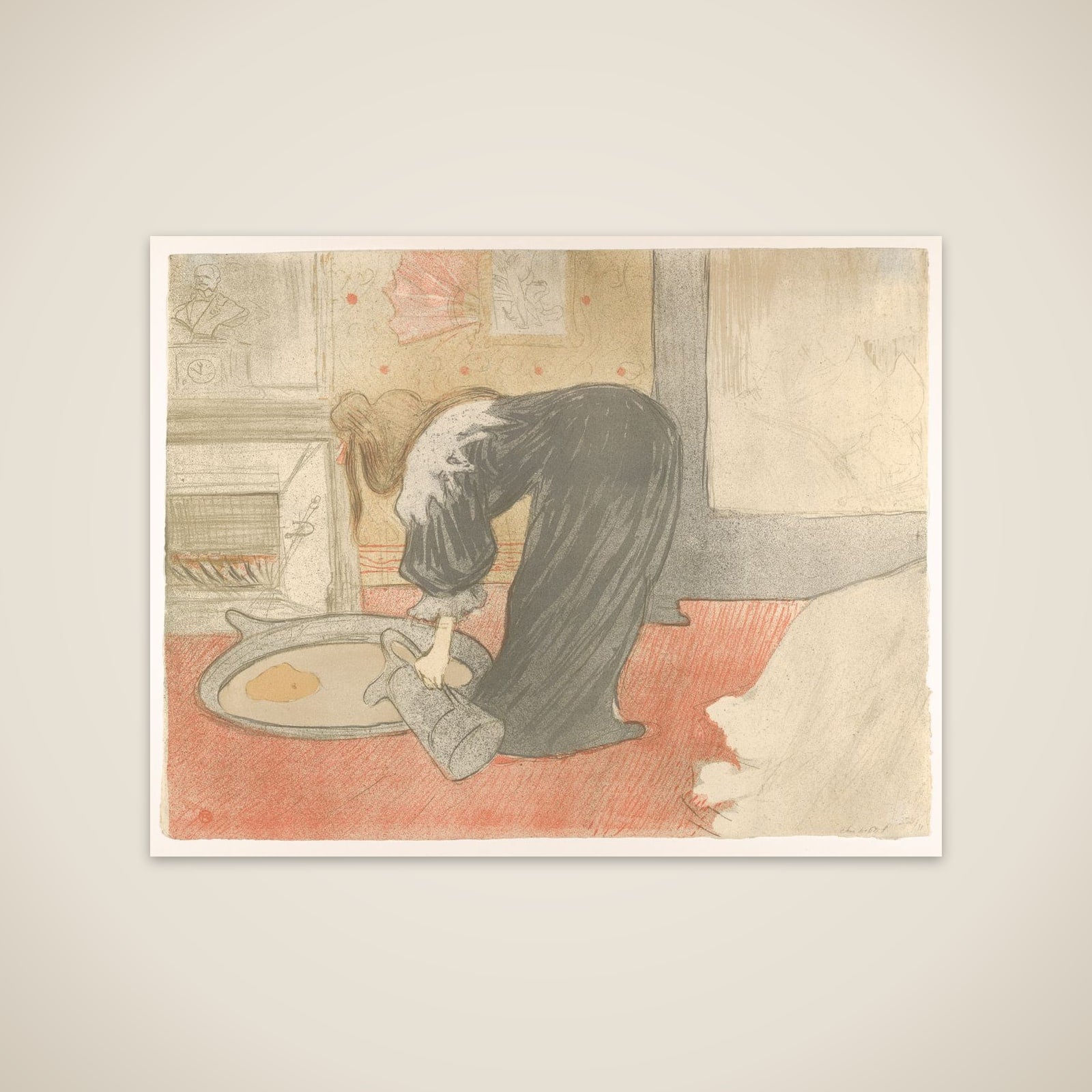 Filling a Tub, from "Elles" unframed print