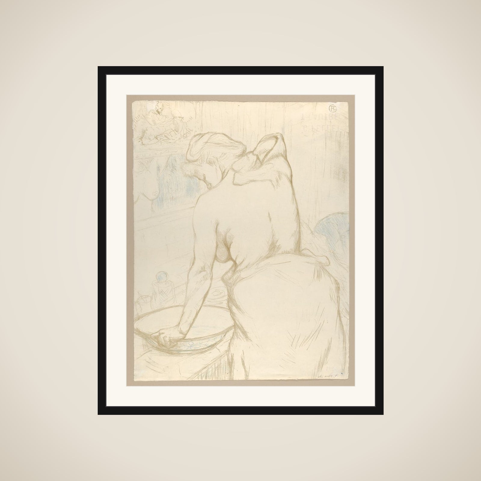 Washing, from "Elles" framed