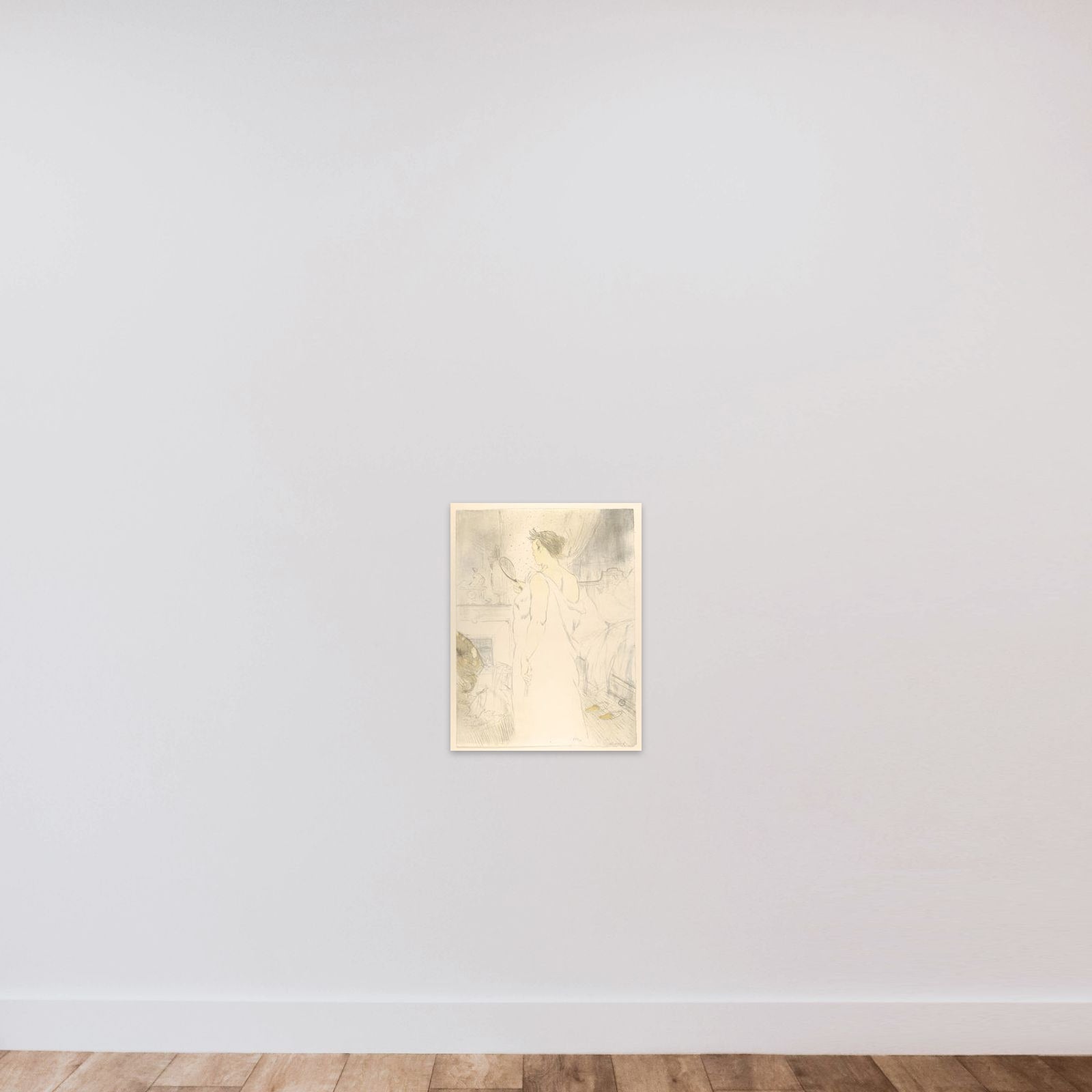 Looking in a Mirror, from "Elles" unframed — shown to scale