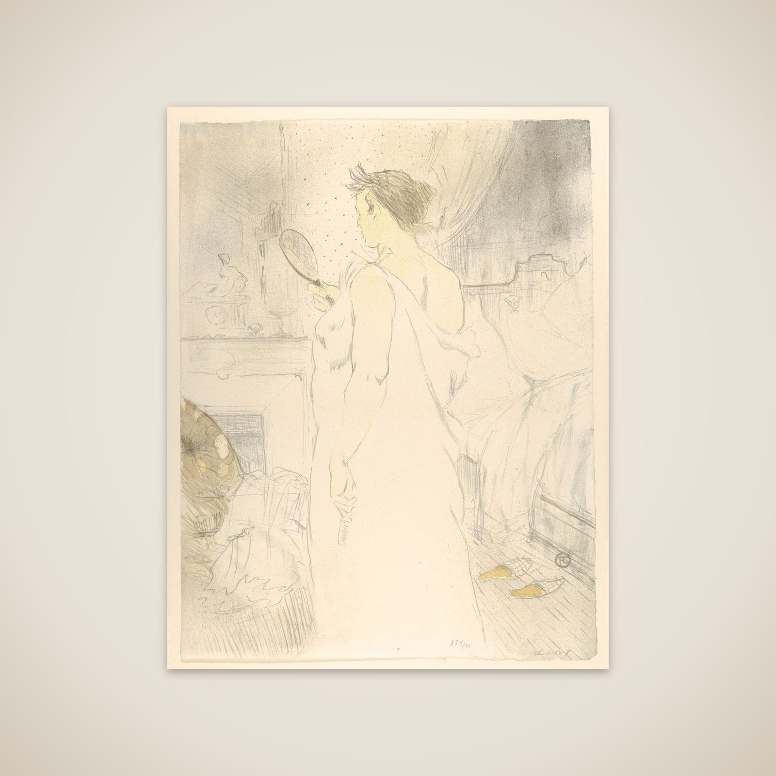 Looking in a Mirror, from "Elles" unframed print