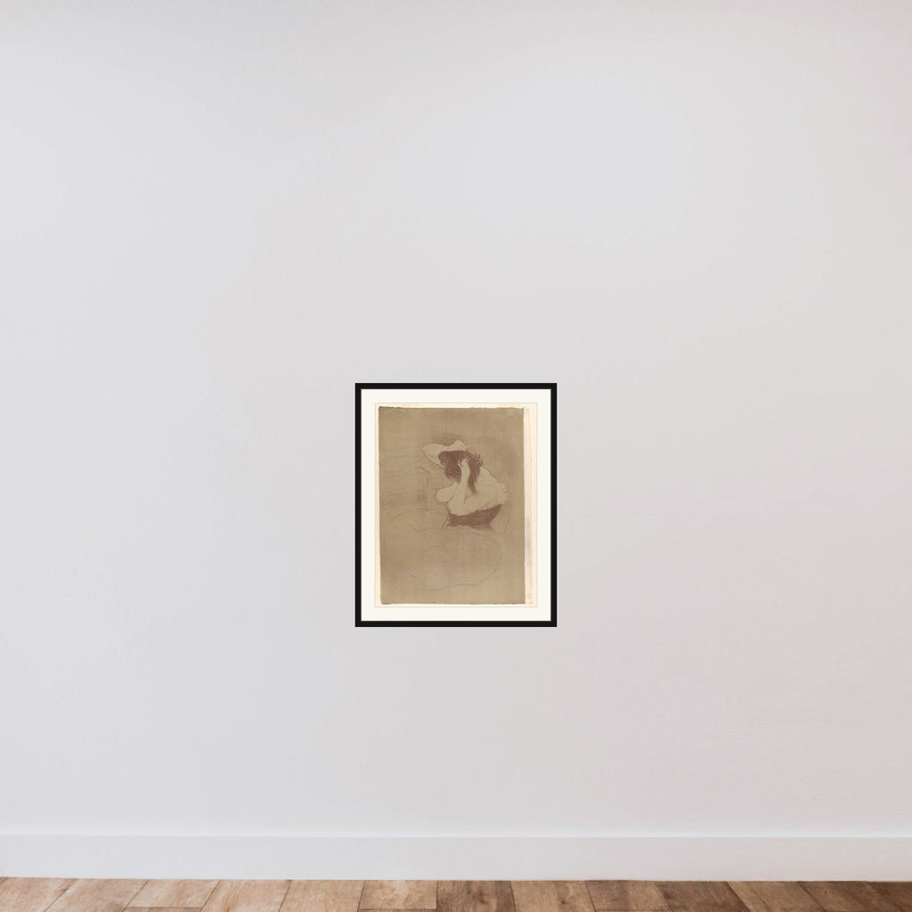 Combing Hair, from "Elles" framed — shown to scale