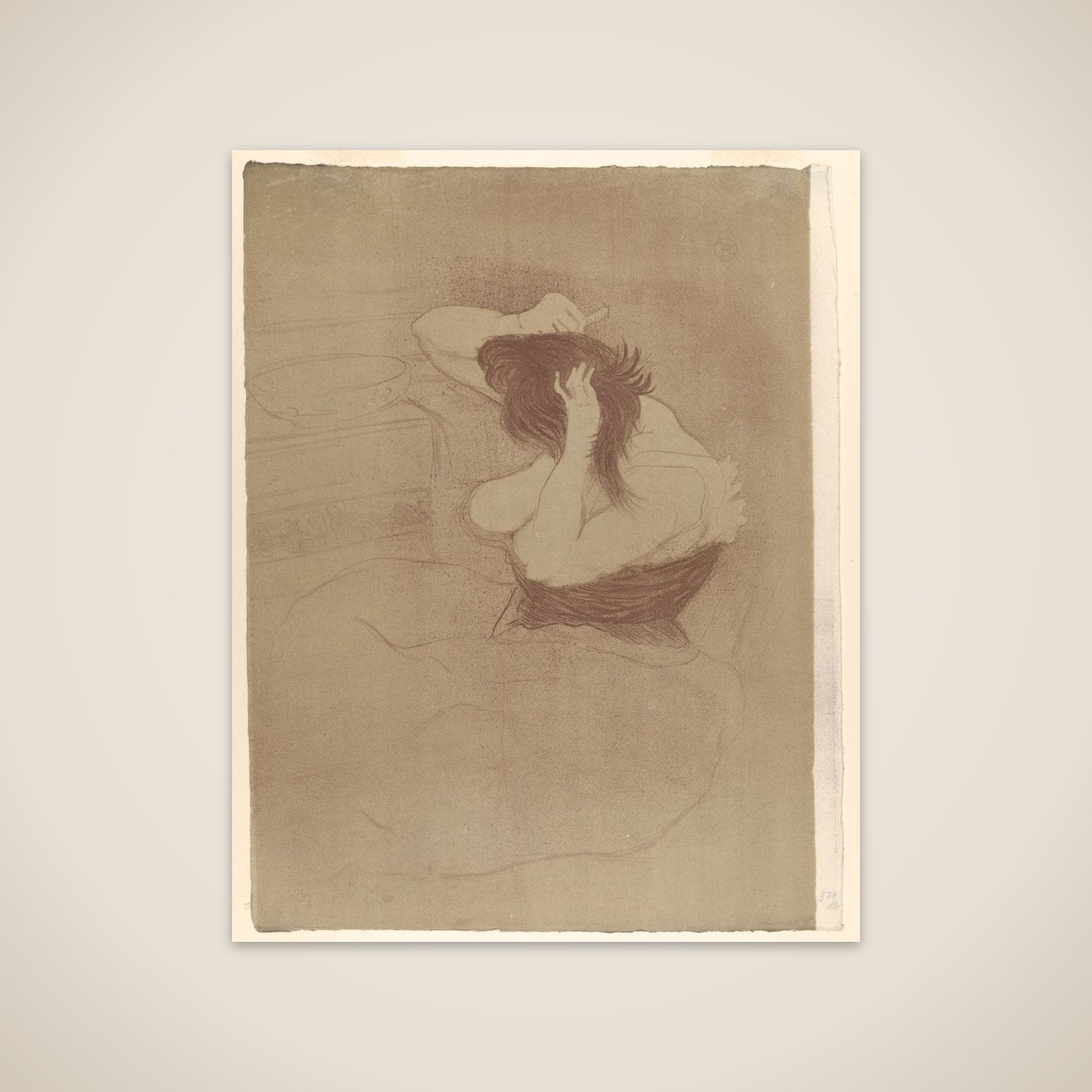 Combing Hair, from "Elles" unframed print