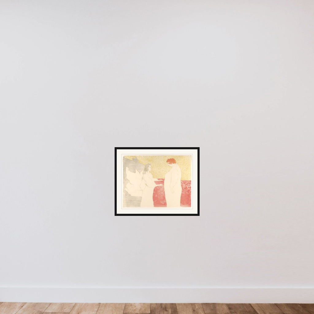 Getting Up, from "Elles" framed — shown to scale