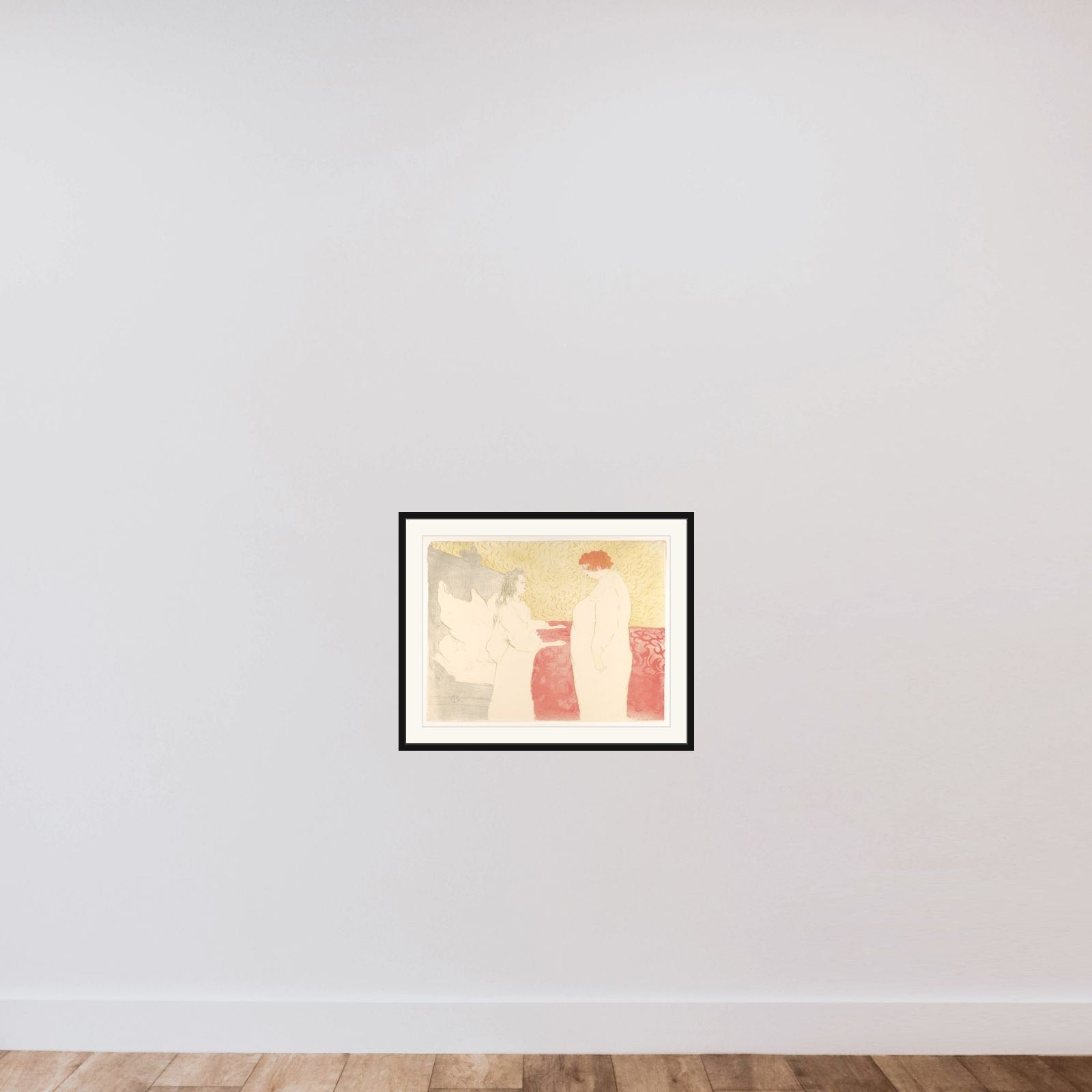 Getting Up, from "Elles" framed — shown to scale